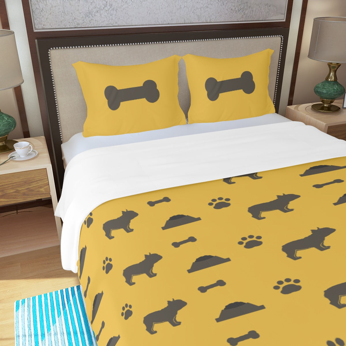 Gigi French Bulldog Duvet Cover Set for Dog Moms & Dads-fadou
