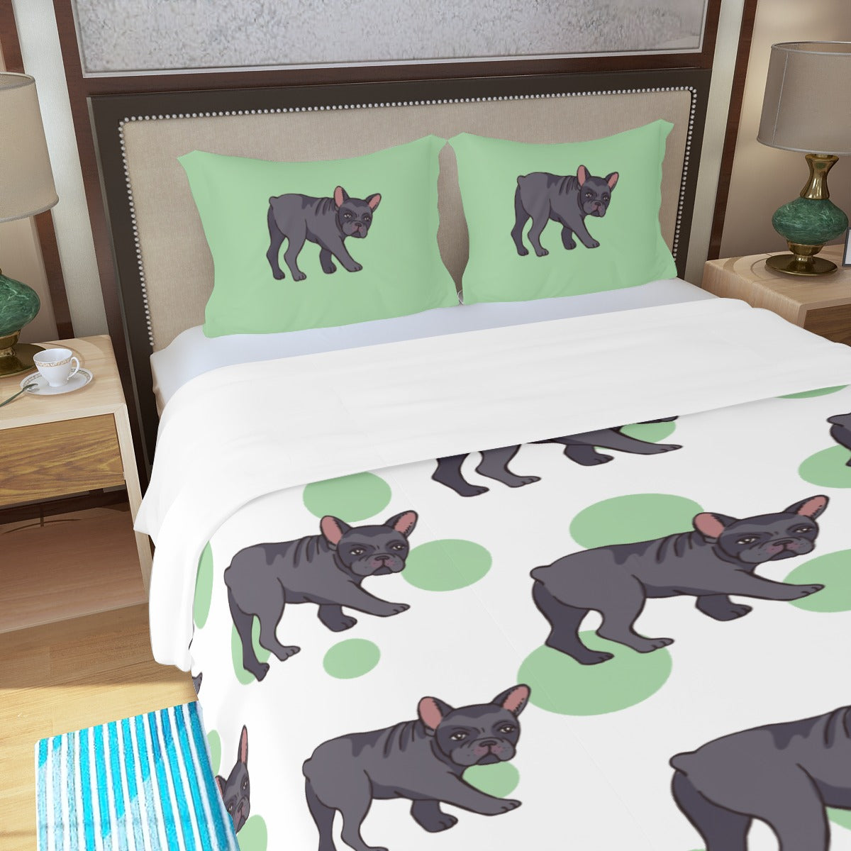 Orson French Bulldog Bed Linen Set for Frenchie Enthusiasts-fadou
