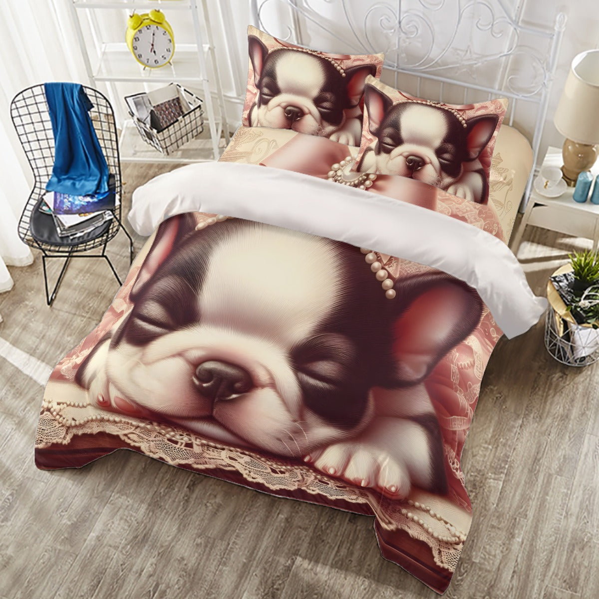 Apollo French Bulldog Duvet Cover Set for Dog Park Days-fadou