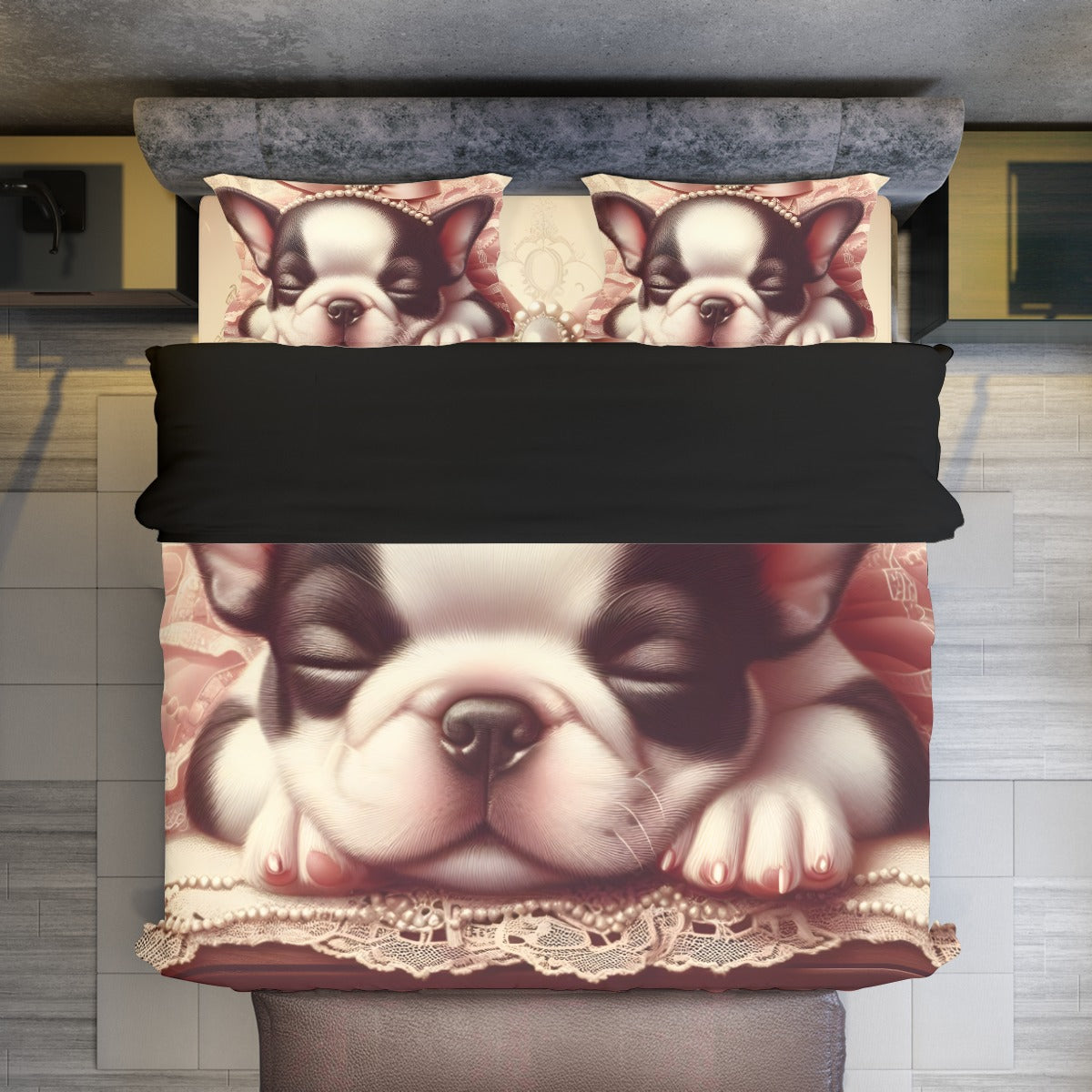 Apollo French Bulldog Duvet Cover Set for Dog Park Days-fadou