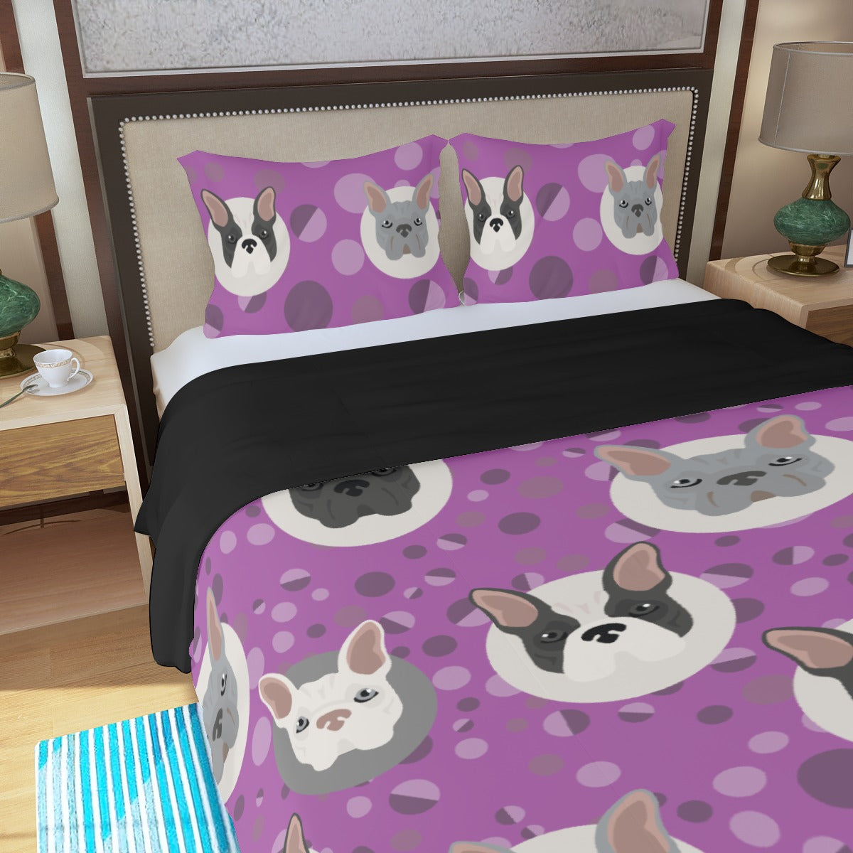 Henri French Bulldog Sheet Set for Frenchie Enthusiasts-fadou