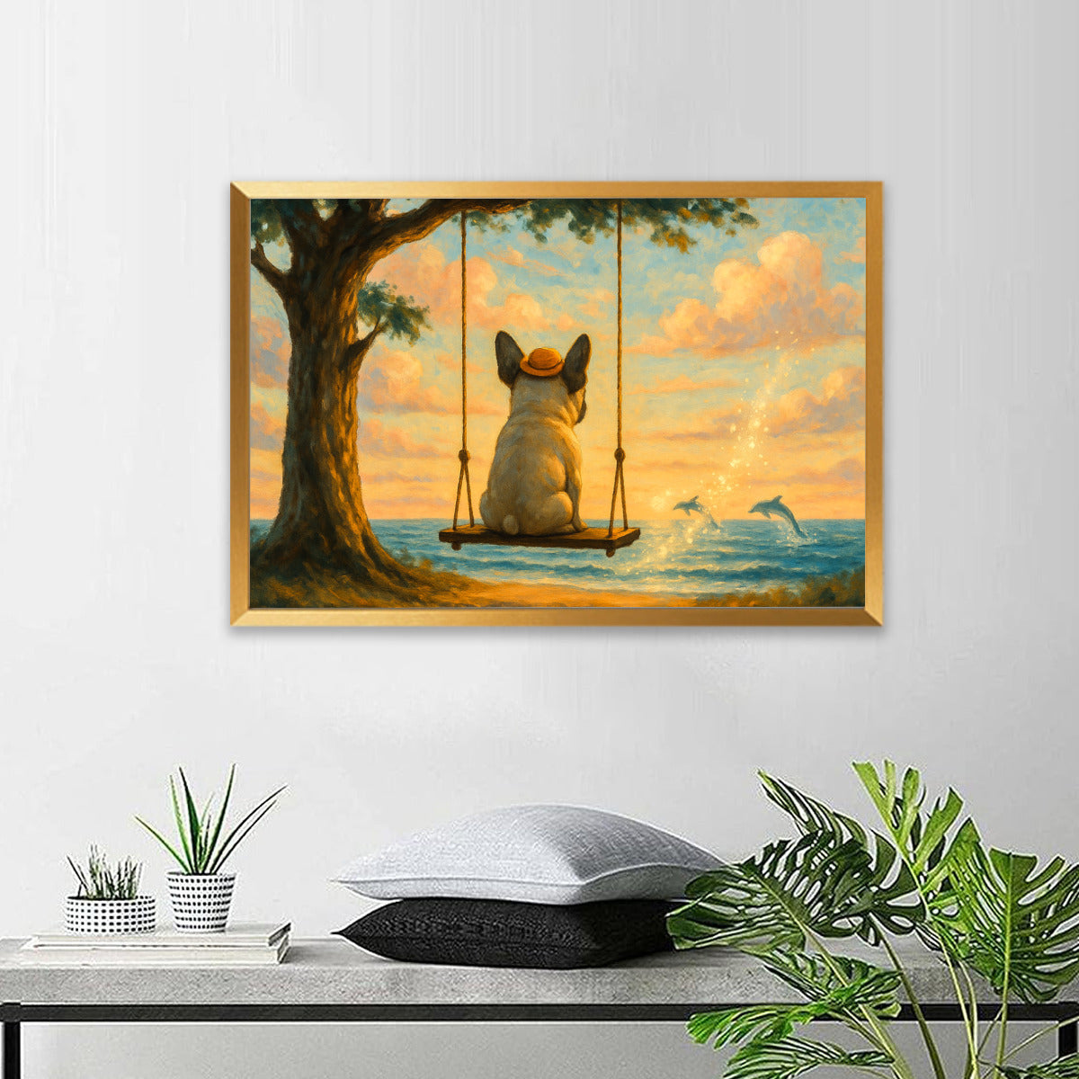 Elektra French Bulldog Wall Print for Frenchie Enthusiasts-fadou