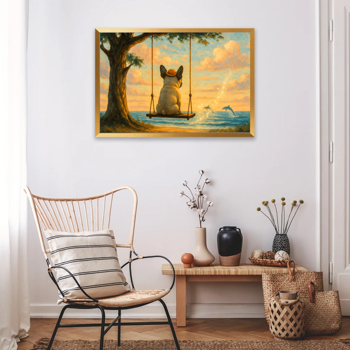 Elektra French Bulldog Wall Print for Frenchie Enthusiasts-fadou