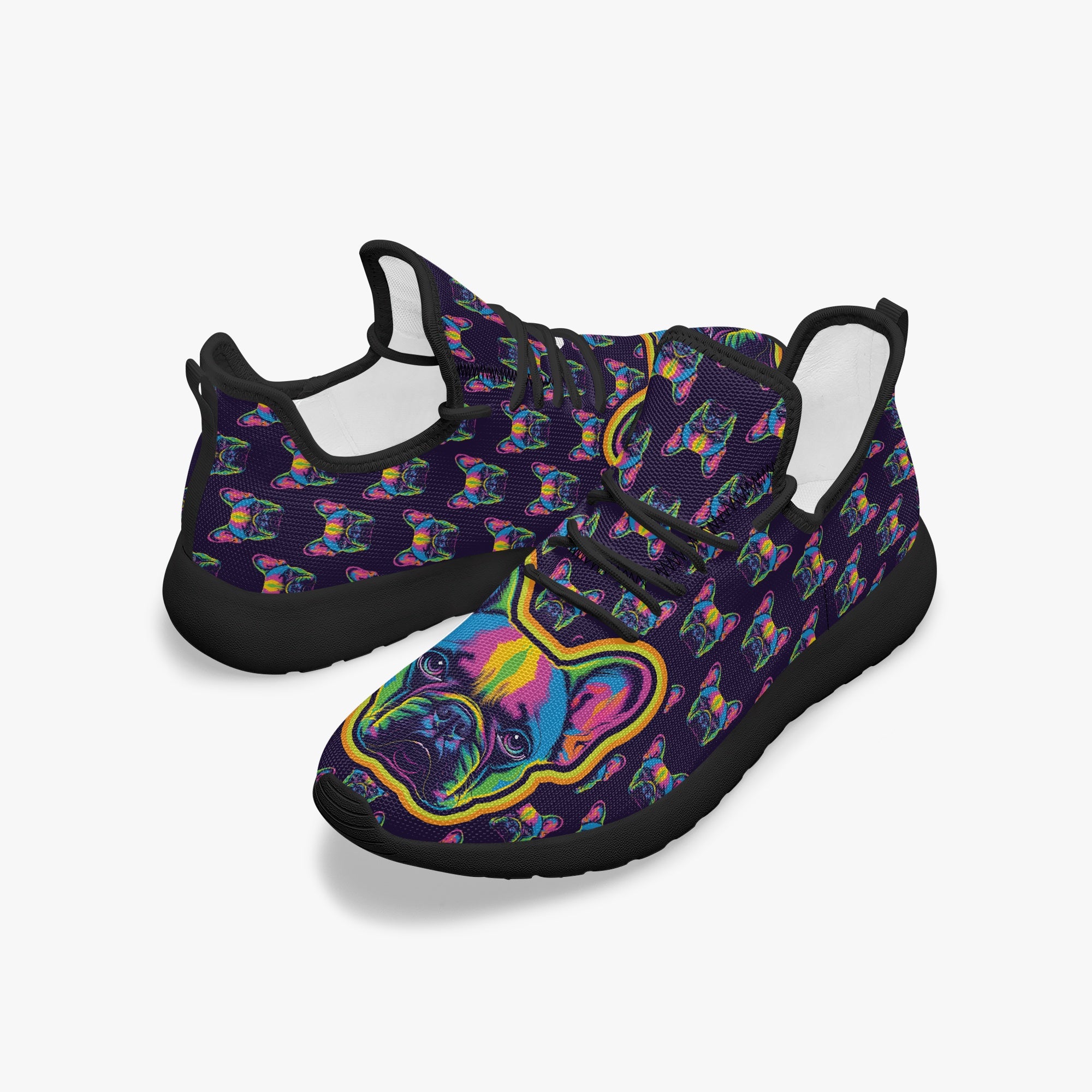 French Bulldog Classic Canvas Sneakers for Dog Moms & Dads-fadou