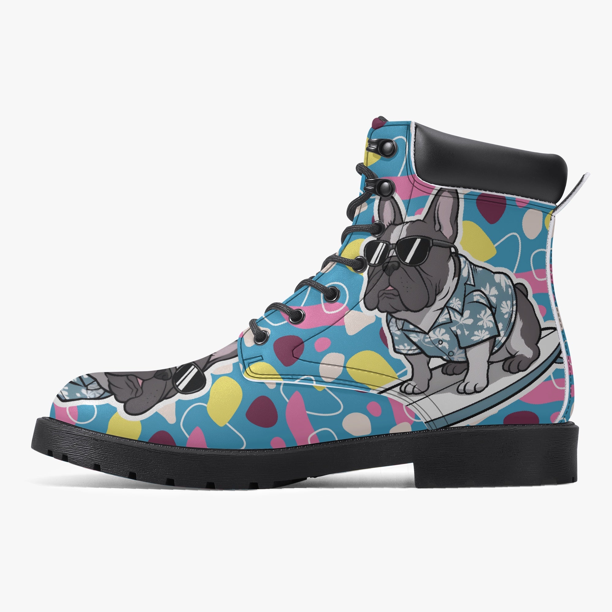 French Bulldog Leather Ankle Booties for Bulldog Owners-fadou