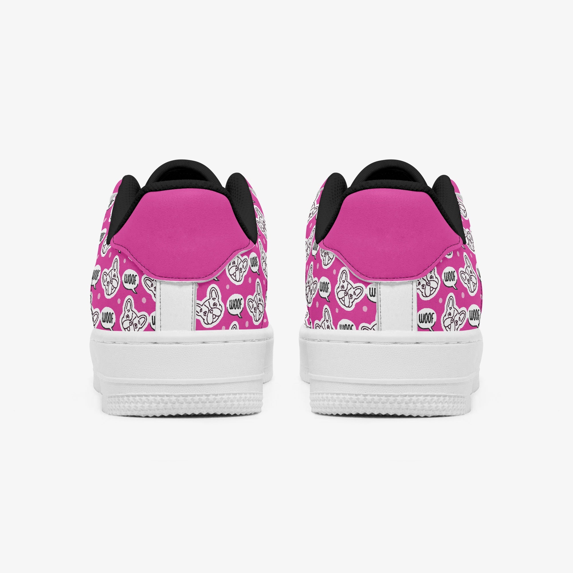 French Bulldog Leather Canvas Sneakers for Frenchie Fans-fadou