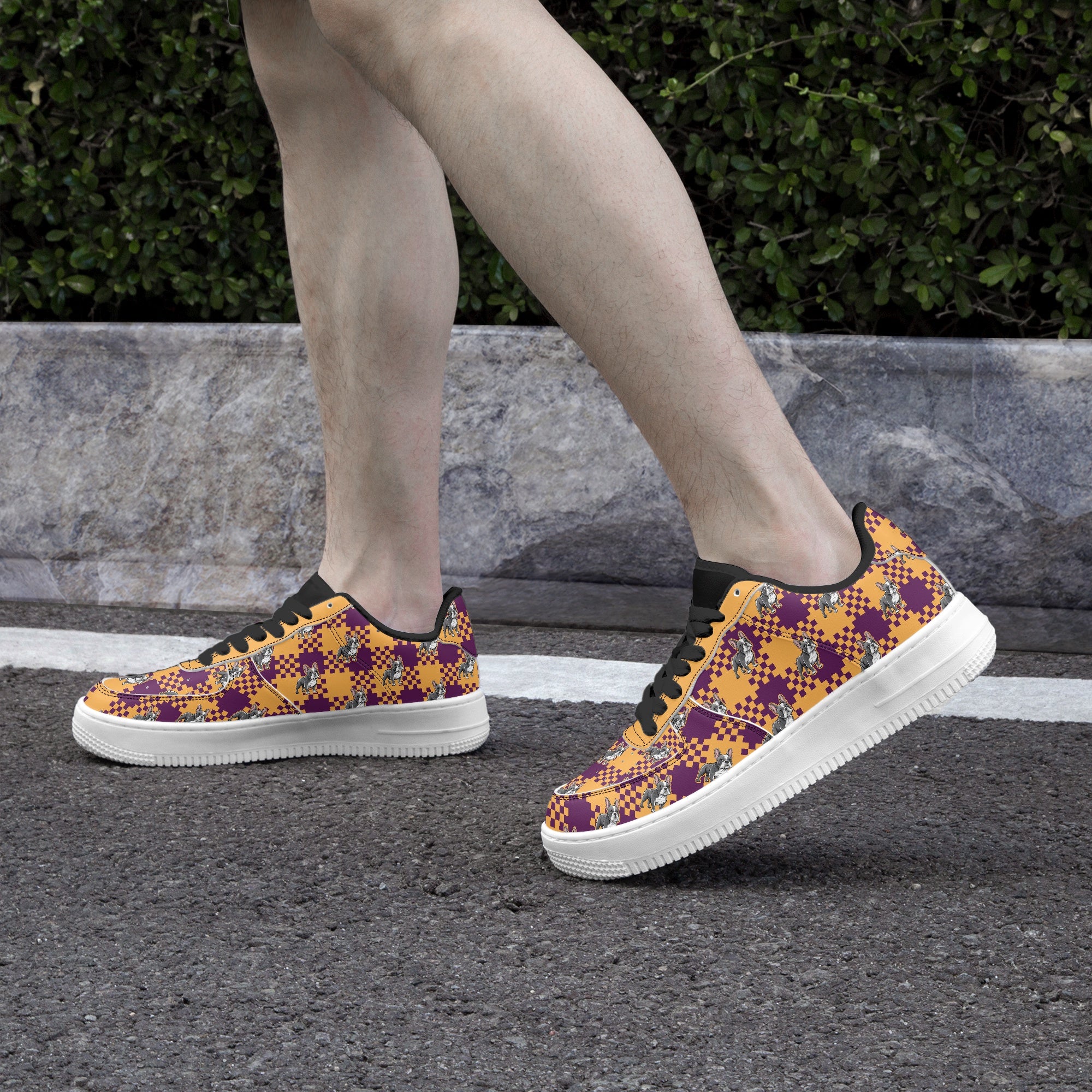 Stormy Leather Casual Footwear for Frenchie Enthusiasts-fadou