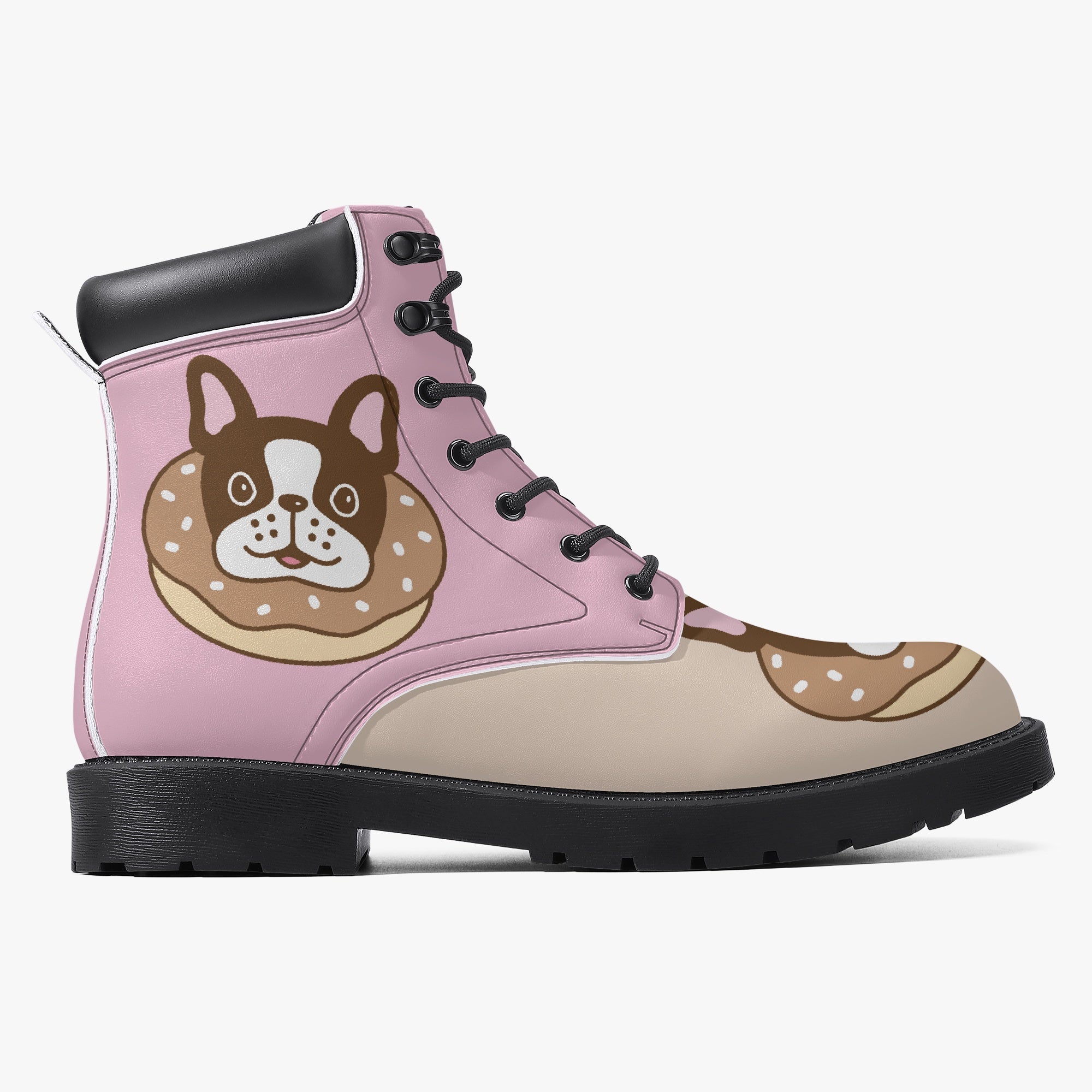 French Bulldog Casual Leather Boots for Dog Moms & Dads-fadou