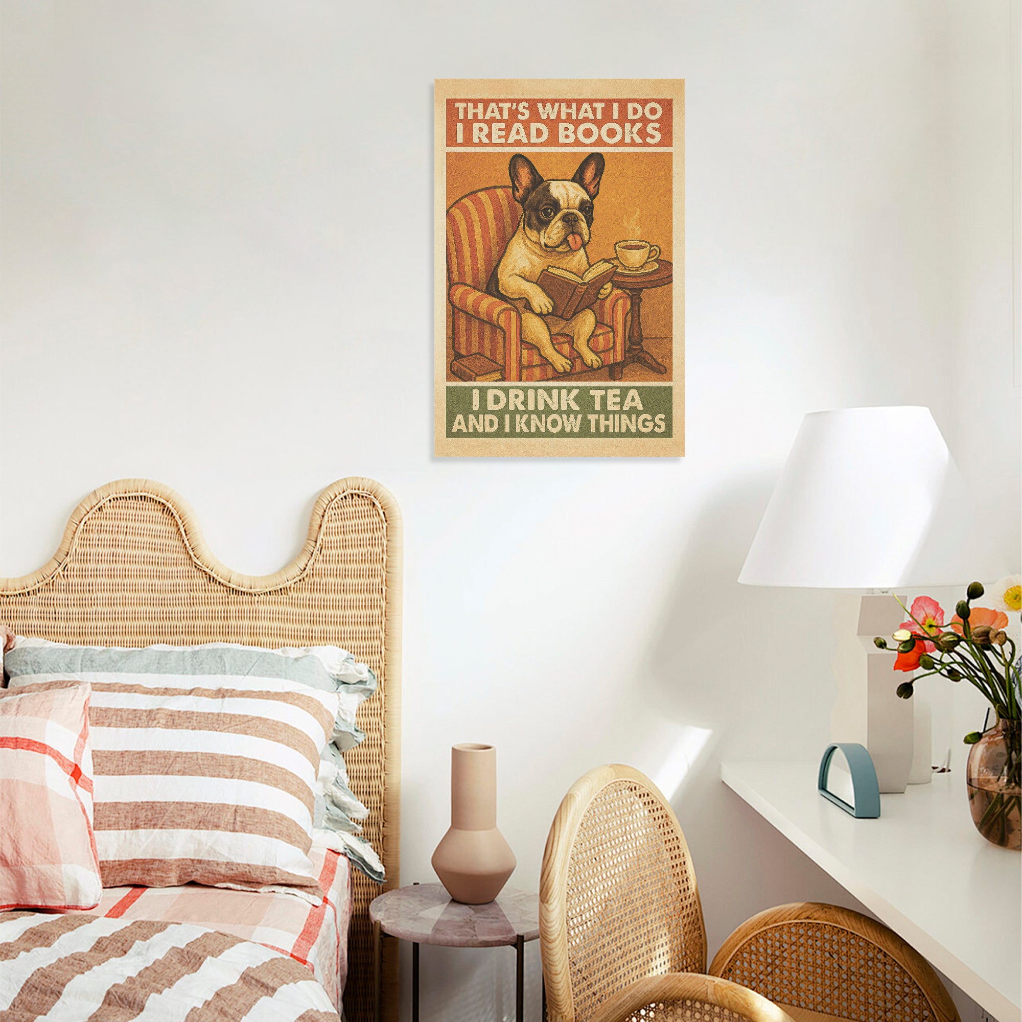 Read Books - Vertical Canvas Painting for Dog Moms & Dads-fadou