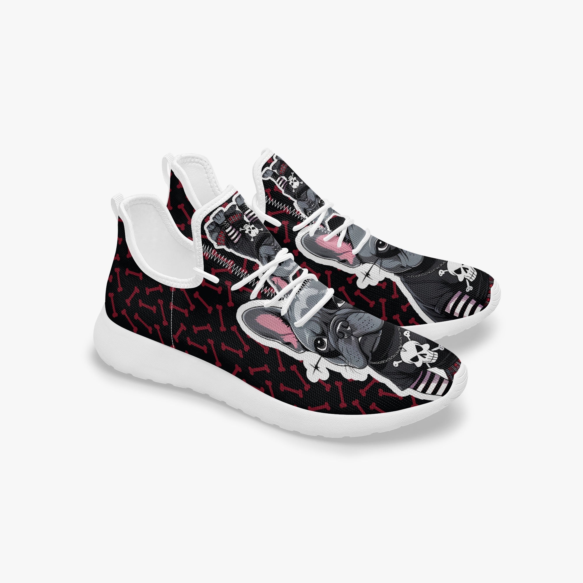 French Bulldog Canvas Sneakers for Frenchie Enthusiasts-fadou