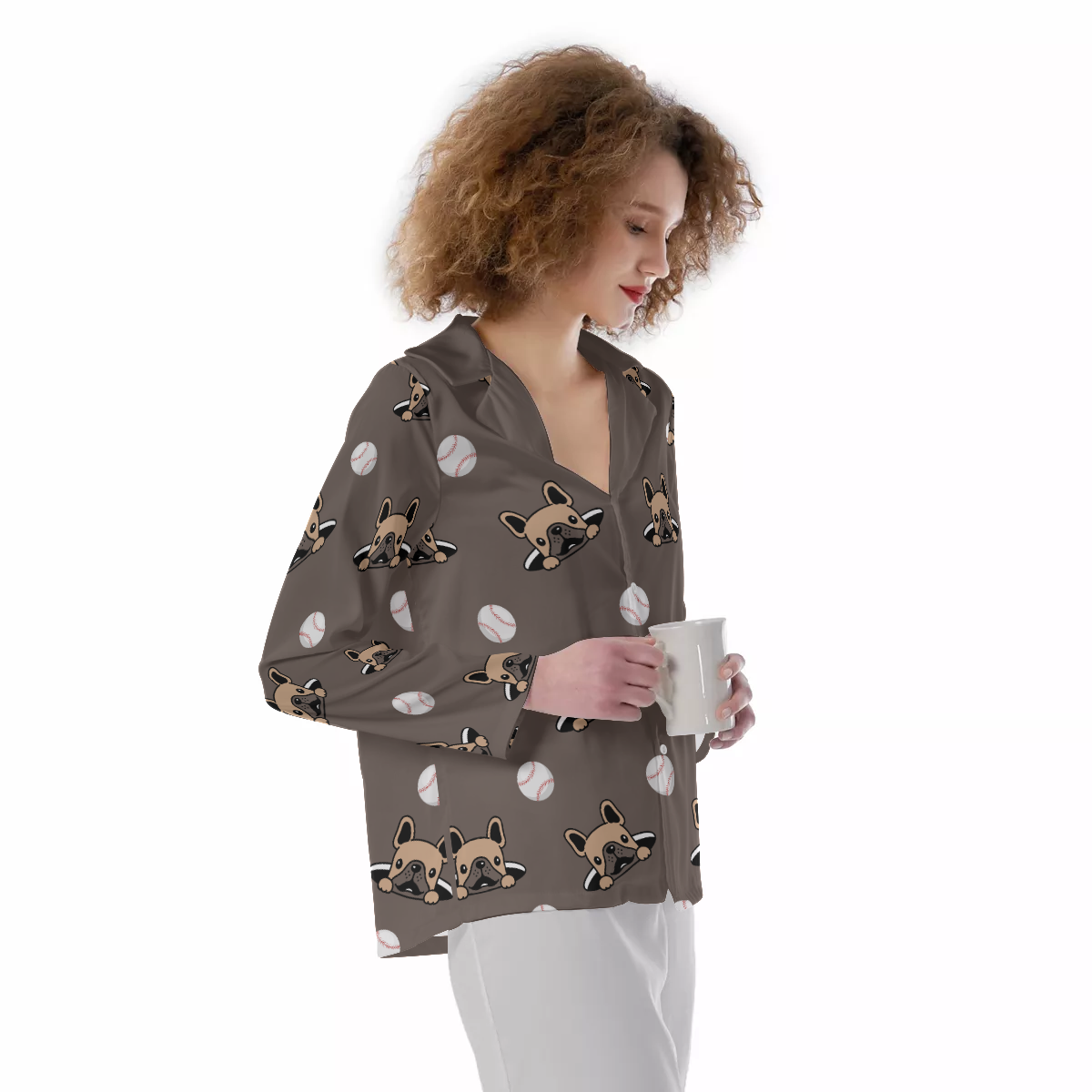 OLIVE French Bulldog Cozy Pajama Set for Bulldog Owners-fadou