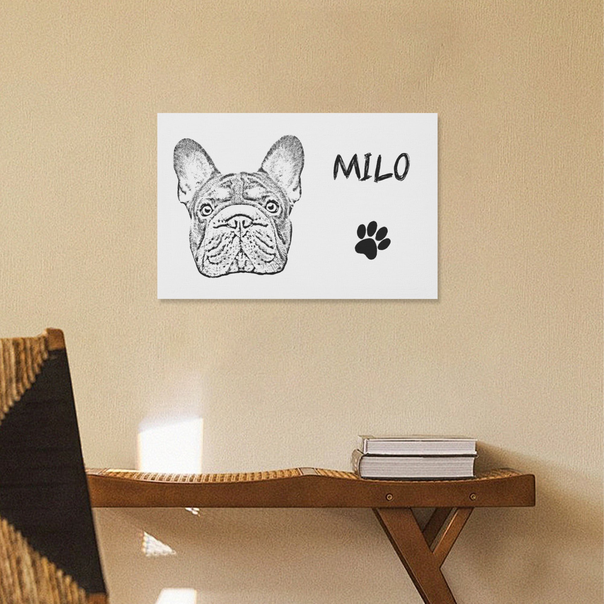 French Bulldog Personalized Framed Poster for Frenchie Fans-fadou