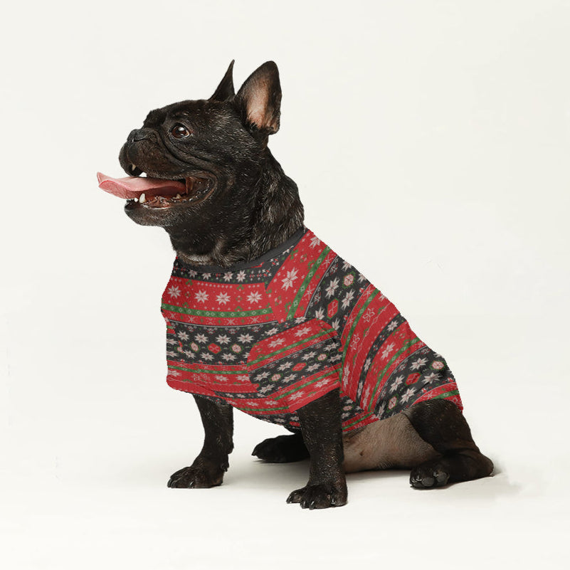 French Bulldog Christmas Warm Knitwear for Outdoor Adventures-fadou
