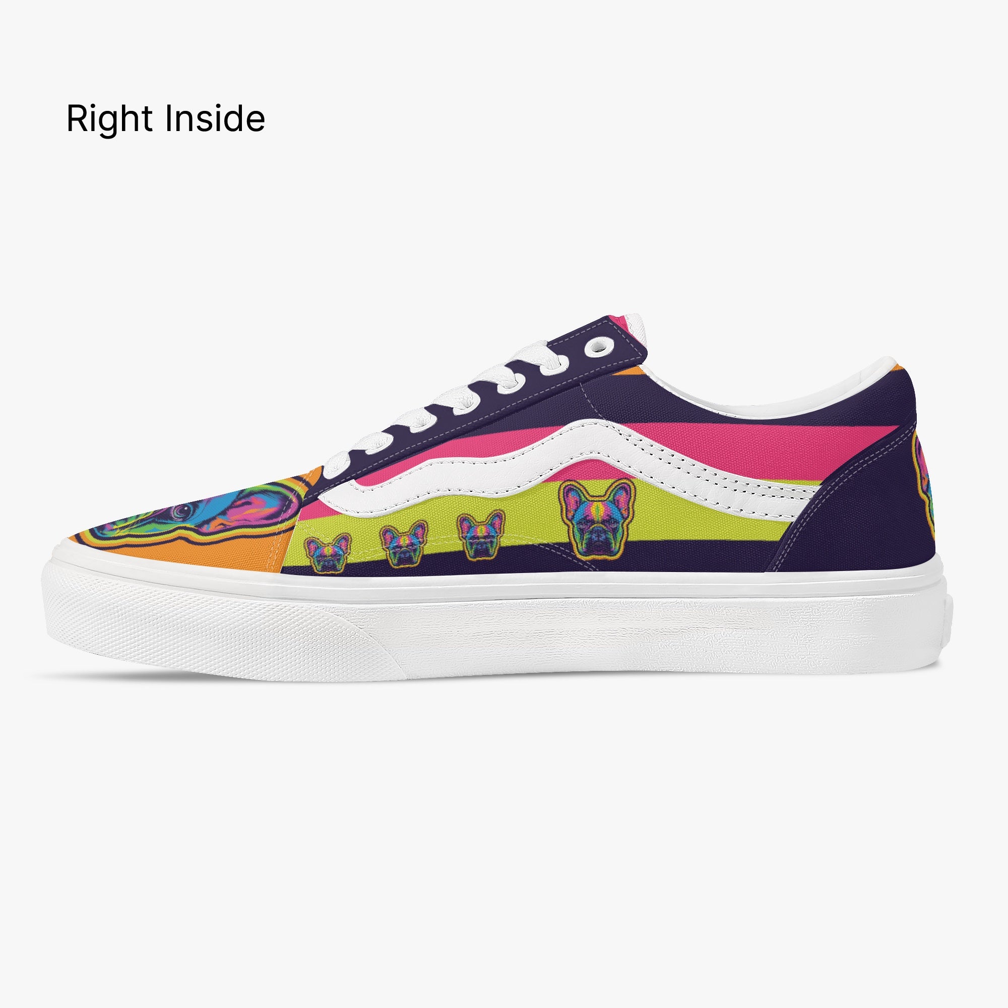French Bulldog Trendy Canvas Sneakers for Bulldog Owners-fadou