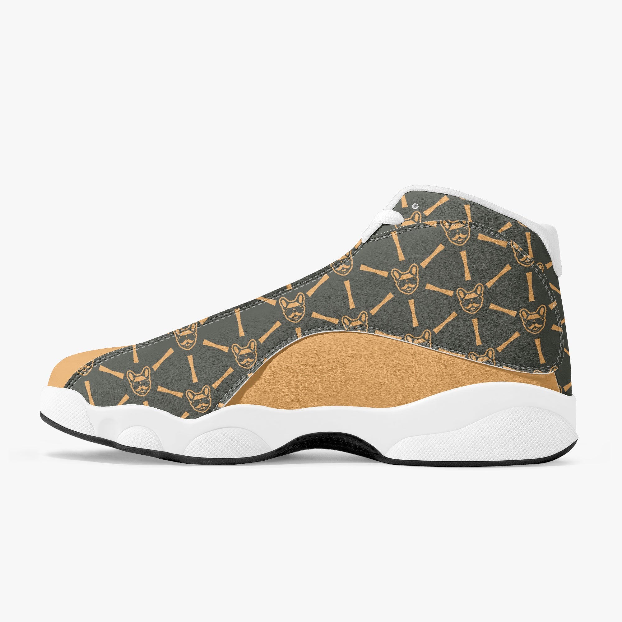 Pickles French Bulldog Canvas Sneakers for Frenchie Fans-fadou