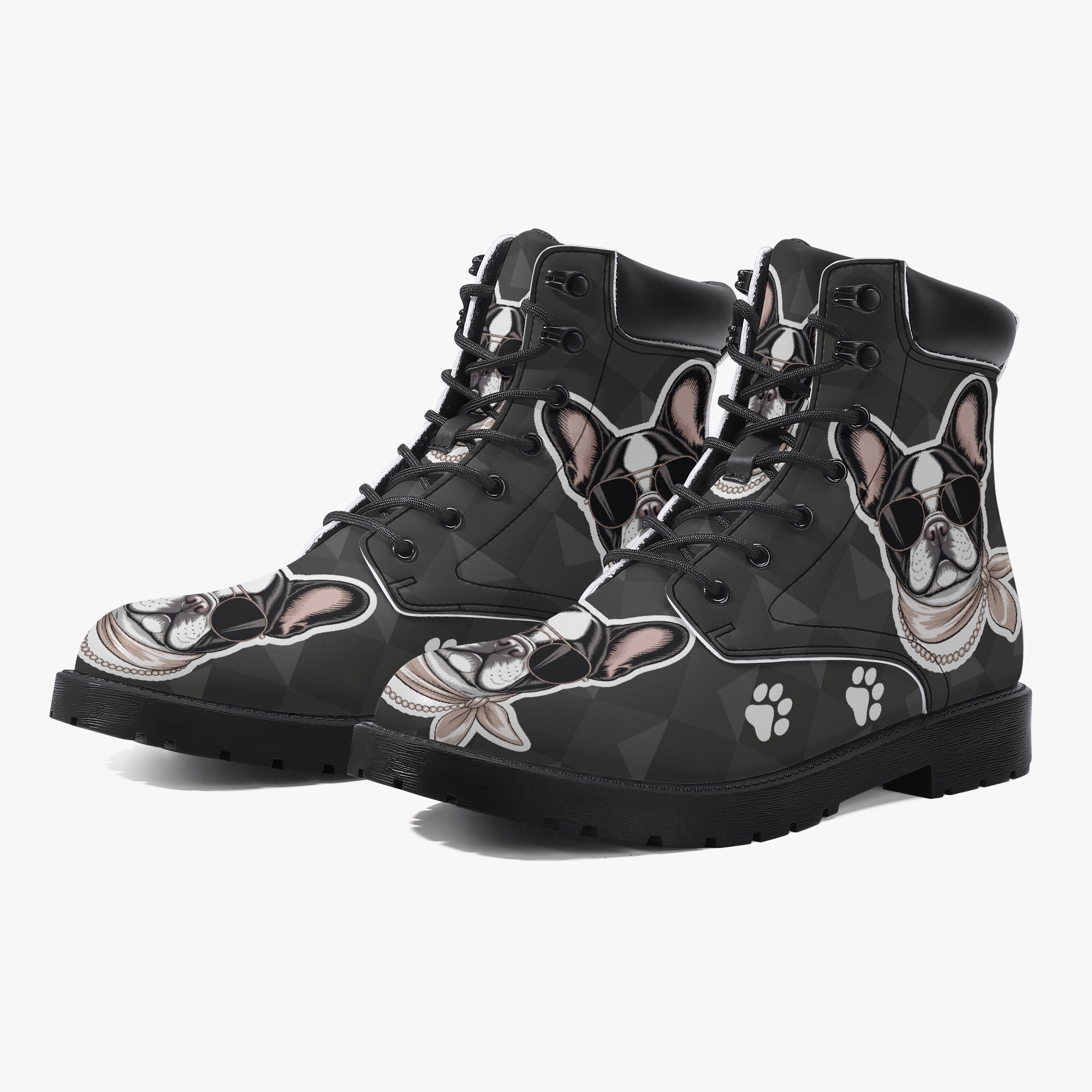 French Bulldog Leather Leather Boots for Dog Moms & Dads-fadou