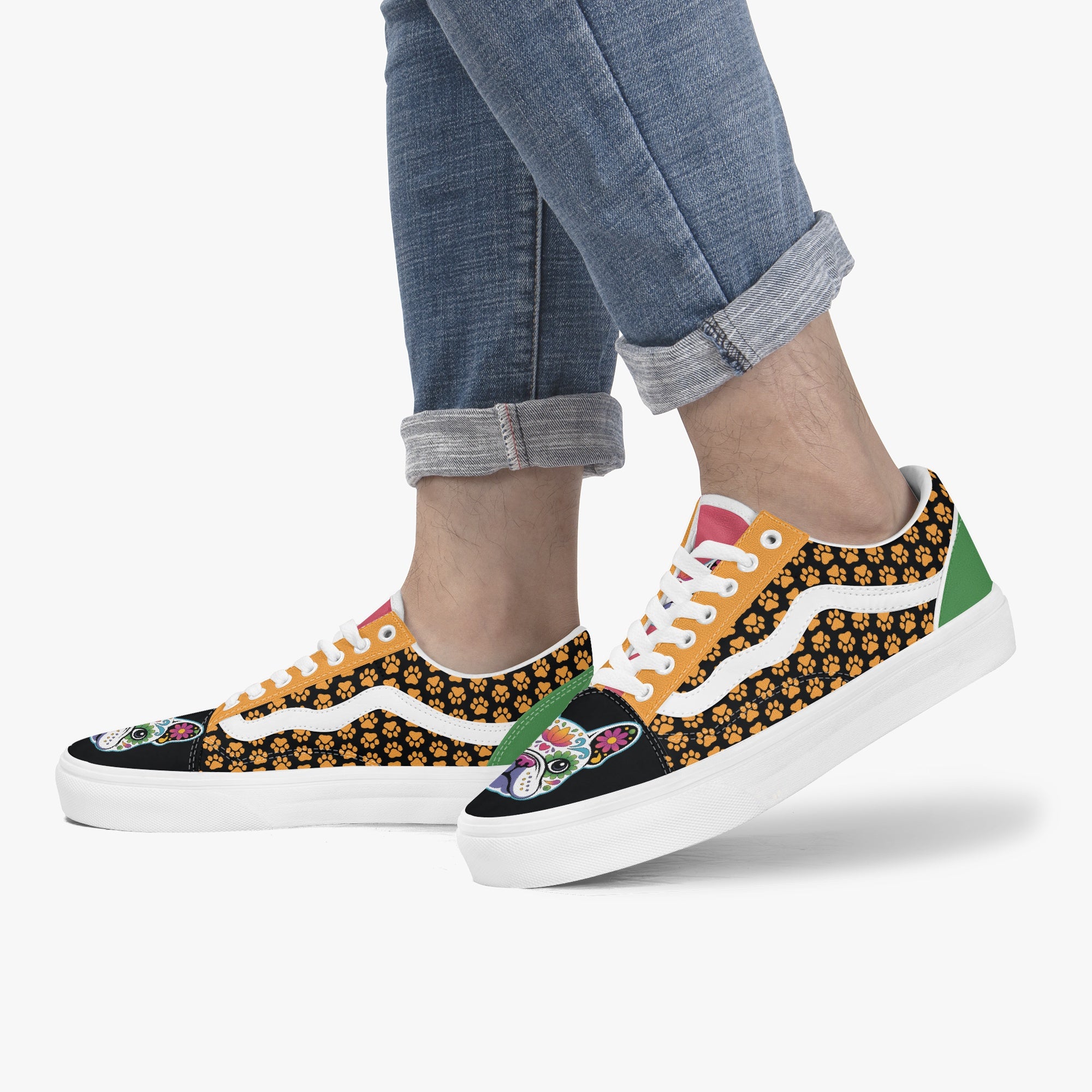Frenchie Trendy High-Top Shoes for Frenchie Enthusiasts-fadou