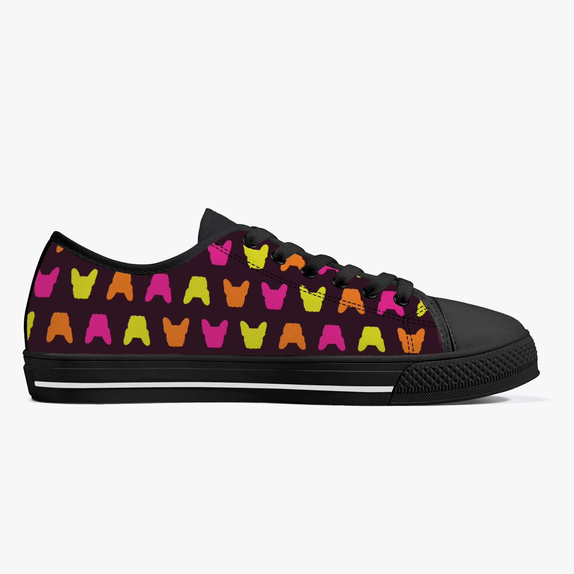 French Bulldog Classic High-Top Shoes for Everyday Wear-fadou