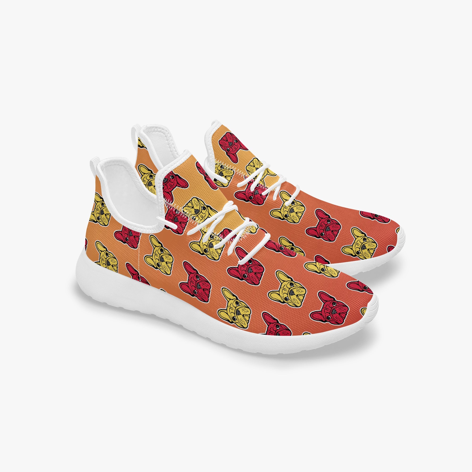 French Bulldog Classic Canvas Sneakers for Dog Park Days-fadou