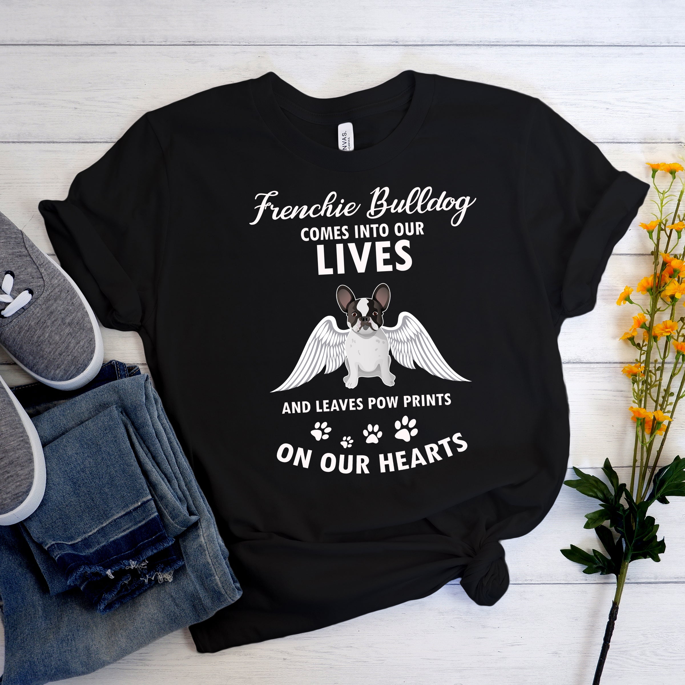 CoFrenchie French Bulldog Cotton T-Shirt for Everyday Wear-fadou
