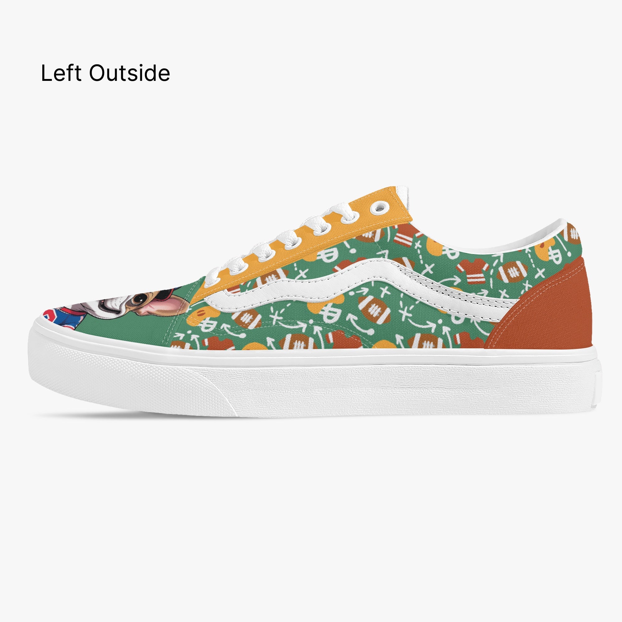 French Bulldog Trendy Canvas Sneakers for Frenchie Fans-fadou