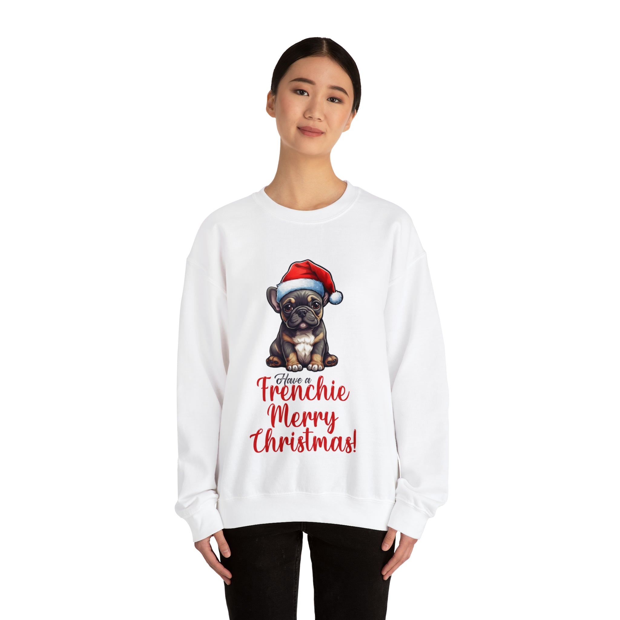French Bulldog Christmas Fleece Hoodie for Everyday Wear-fadou
