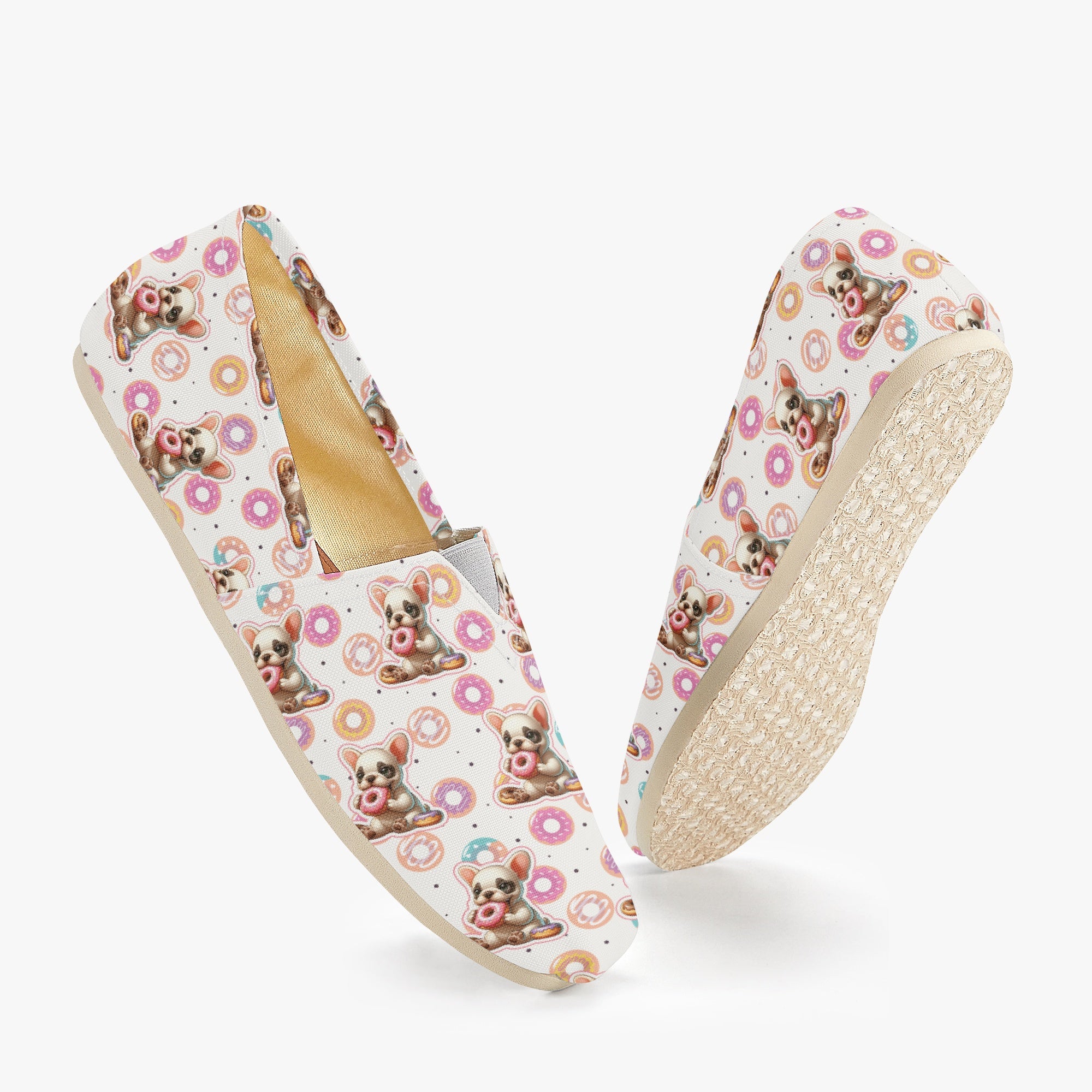 Capybara Casual Canvas Sneakers for Frenchie Enthusiasts-fadou