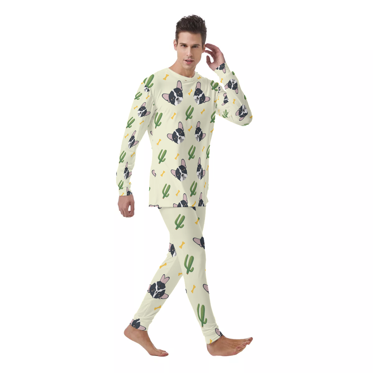 MAC French Bulldog Cotton Pajamas for Frenchie Enthusiasts-fadou