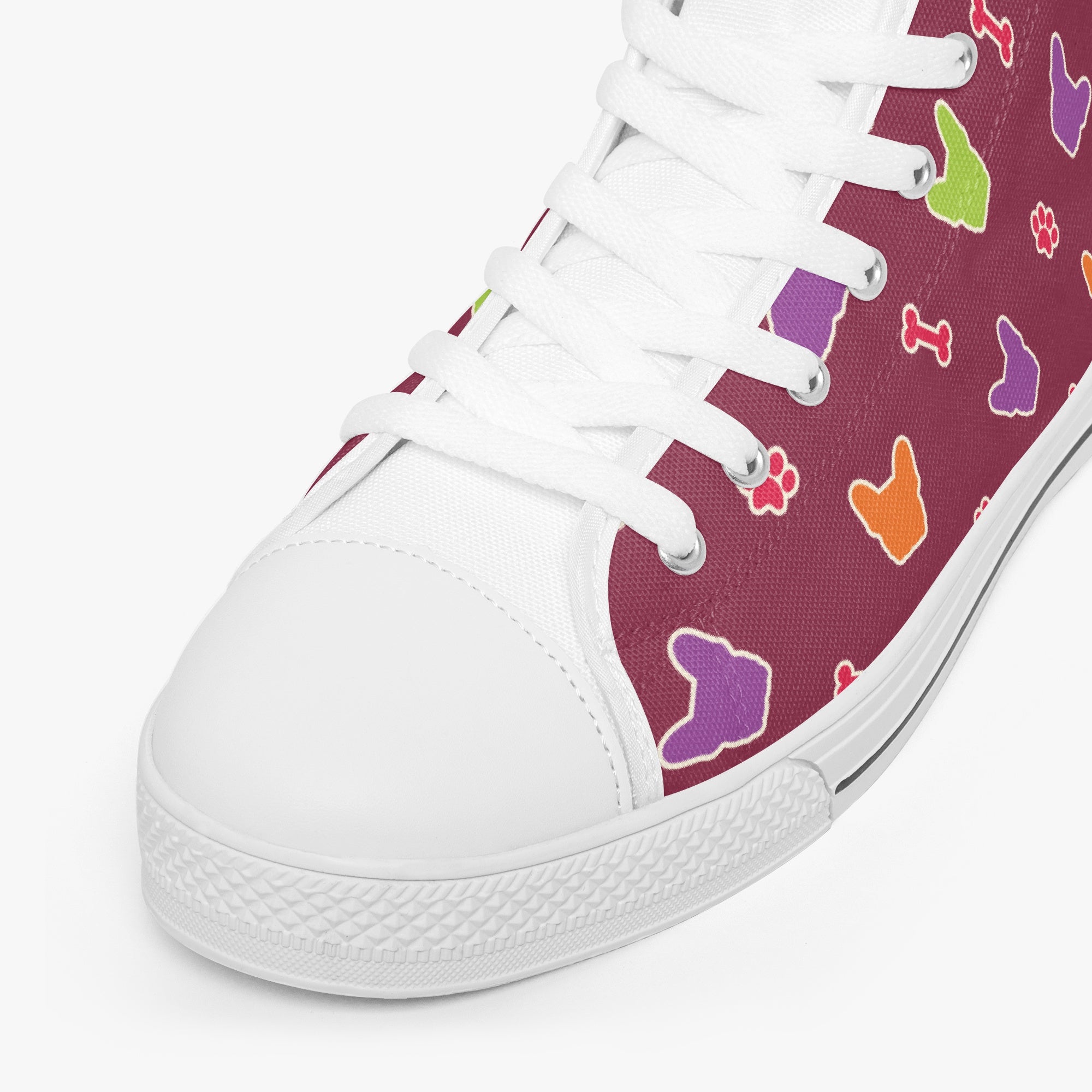 French Bulldog High-Top Casual Footwear for Pet Parents-fadou