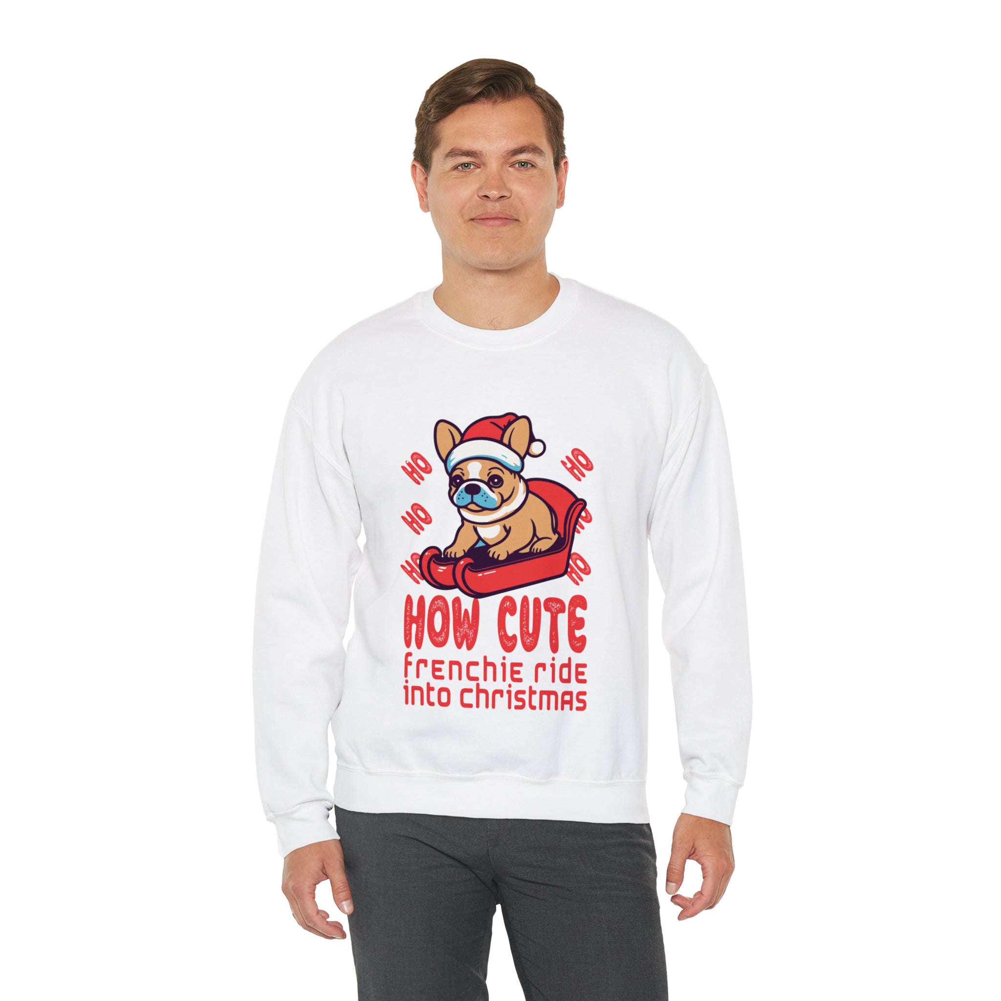 Frenchie Ride Sweater - Unisex Sweatshirt for Brachycephalic Dogs-fadou