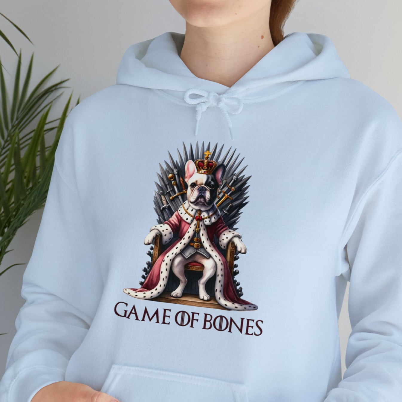Game French Bulldog Fleece Hoodie for Outdoor Adventures-fadou