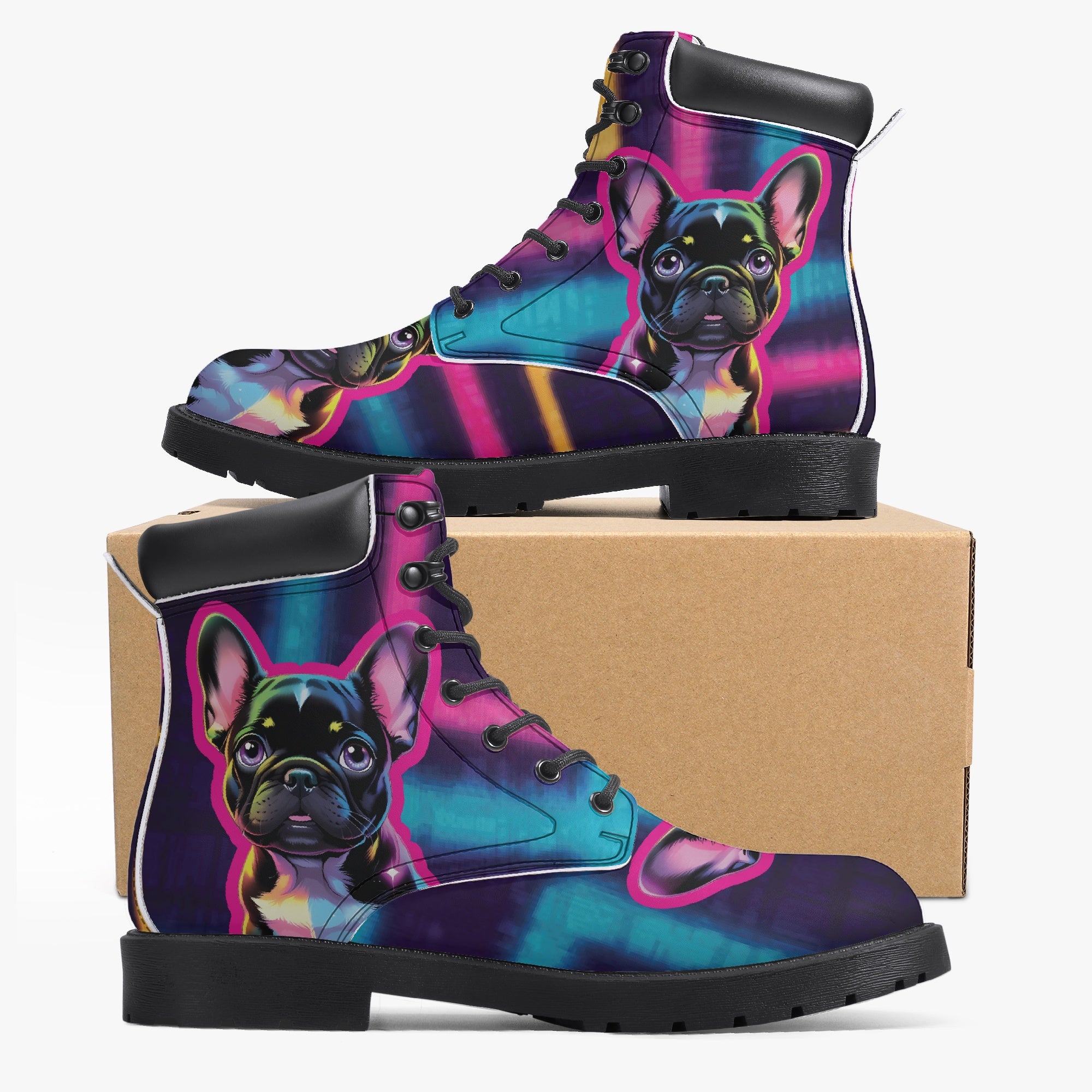 Adrienne Leather Ankle Booties for Frenchie Enthusiasts-fadou