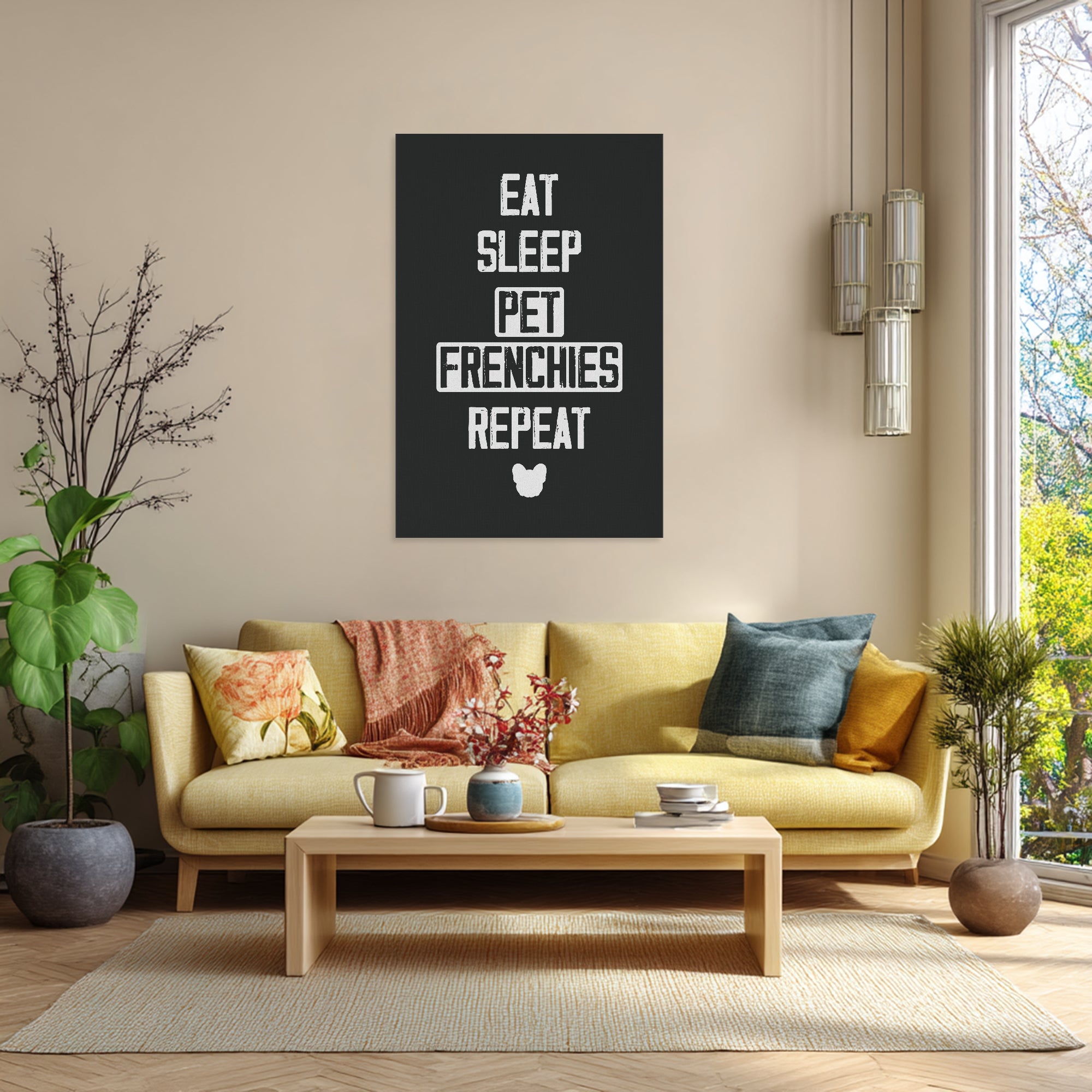 PET FRENCHIES - Vertical Canvas Painting for Dog Park Days-fadou