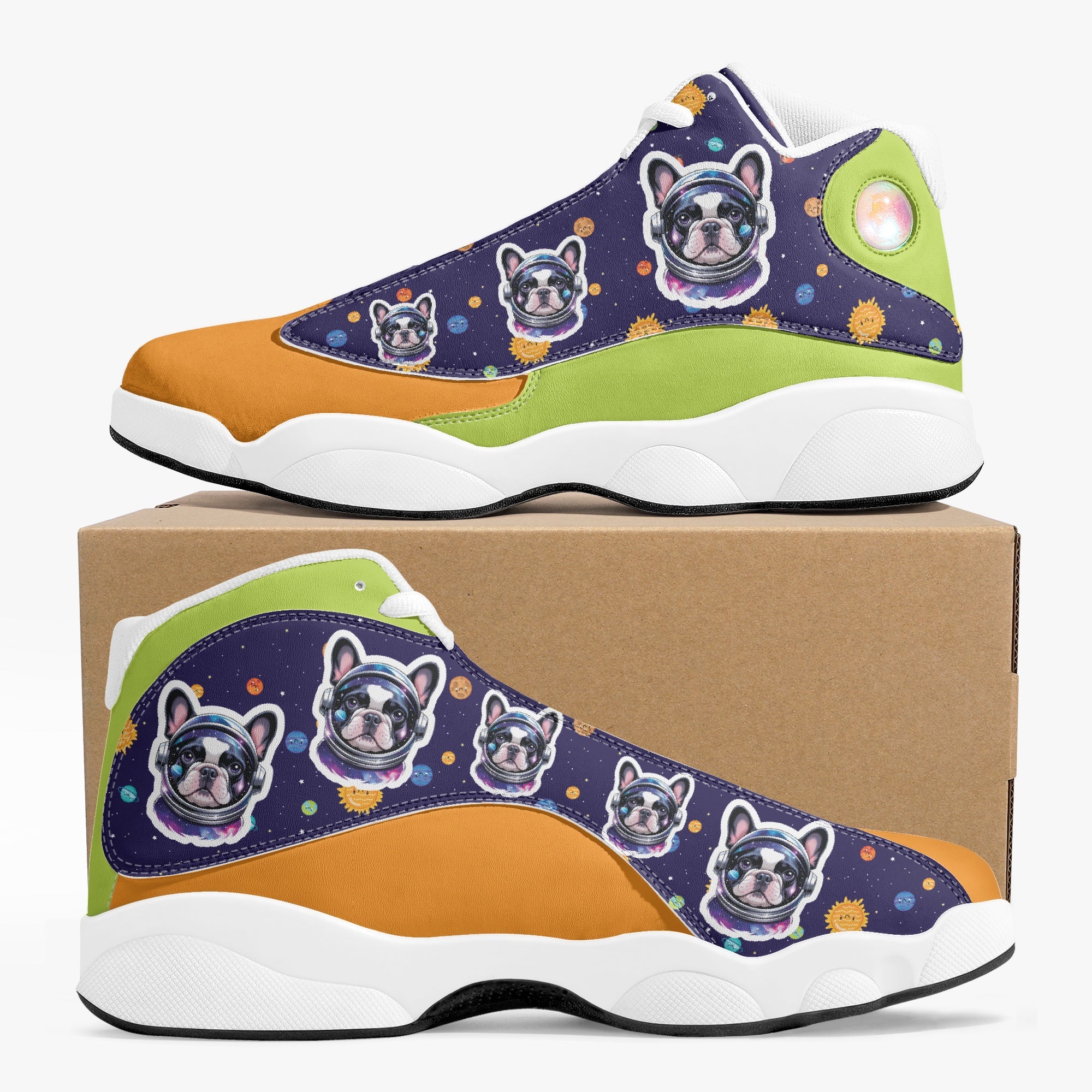 Cleo French Bulldog High-Top Shoes for Frenchie Enthusiasts-fadou