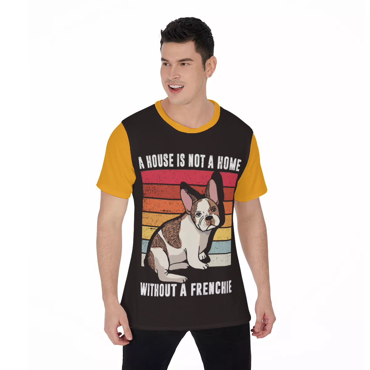 A House Without a Frenchie - Men's O-Neck T-Shirt for Dog Moms & Dads-fadou