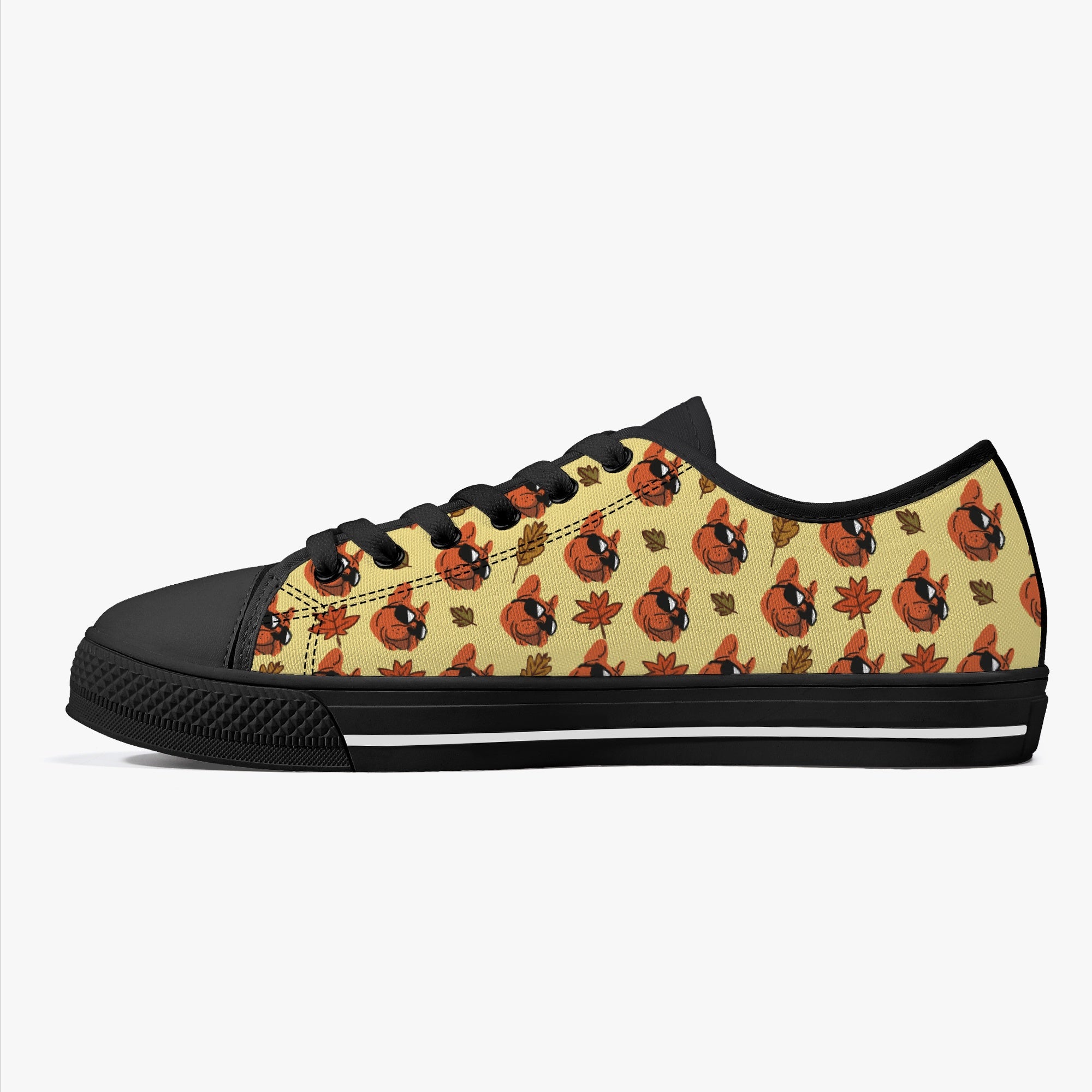 Low-Top Classic Casual Footwear for Frenchie Enthusiasts-fadou