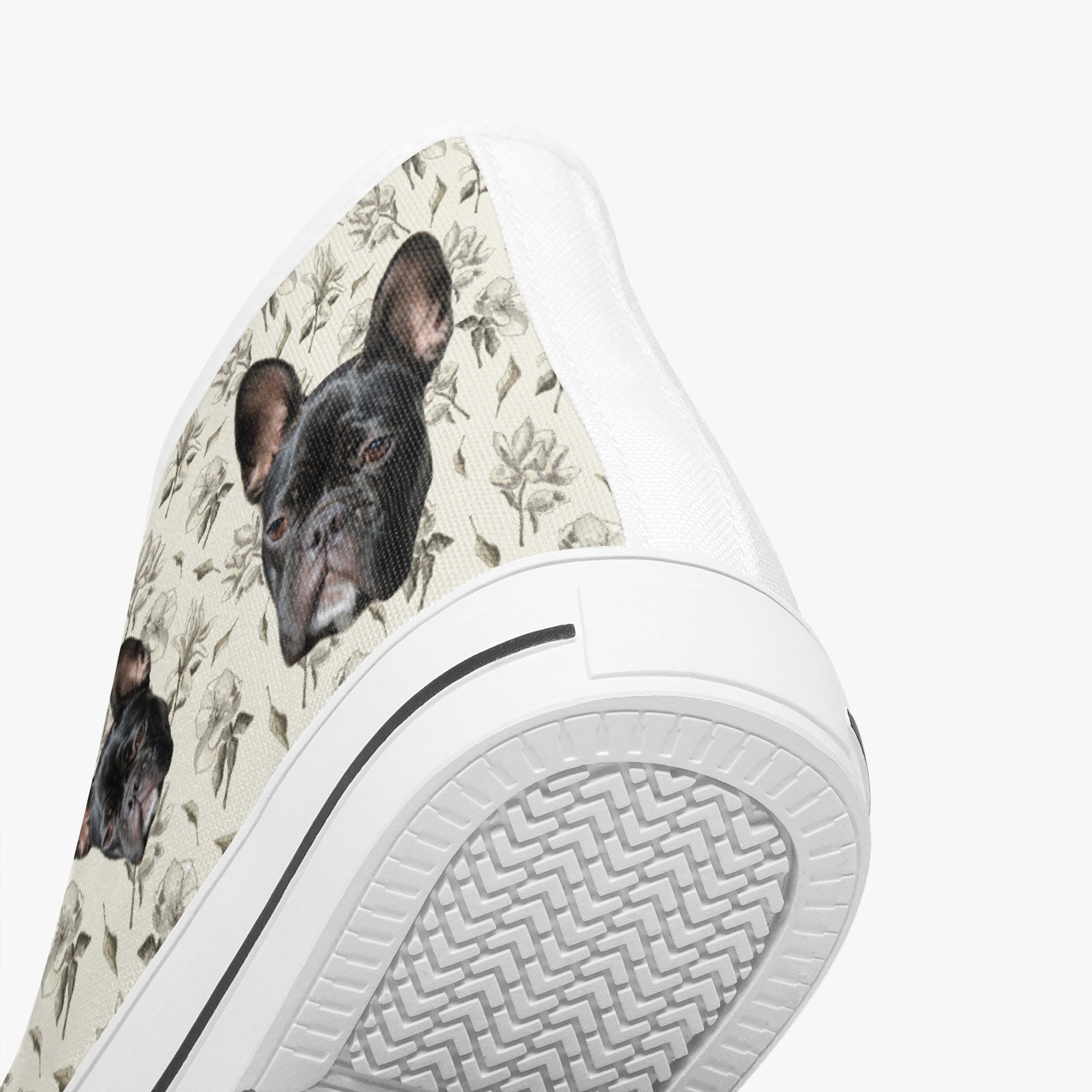 French Bulldog Personalized Canvas Sneakers for Pet Parents-fadou