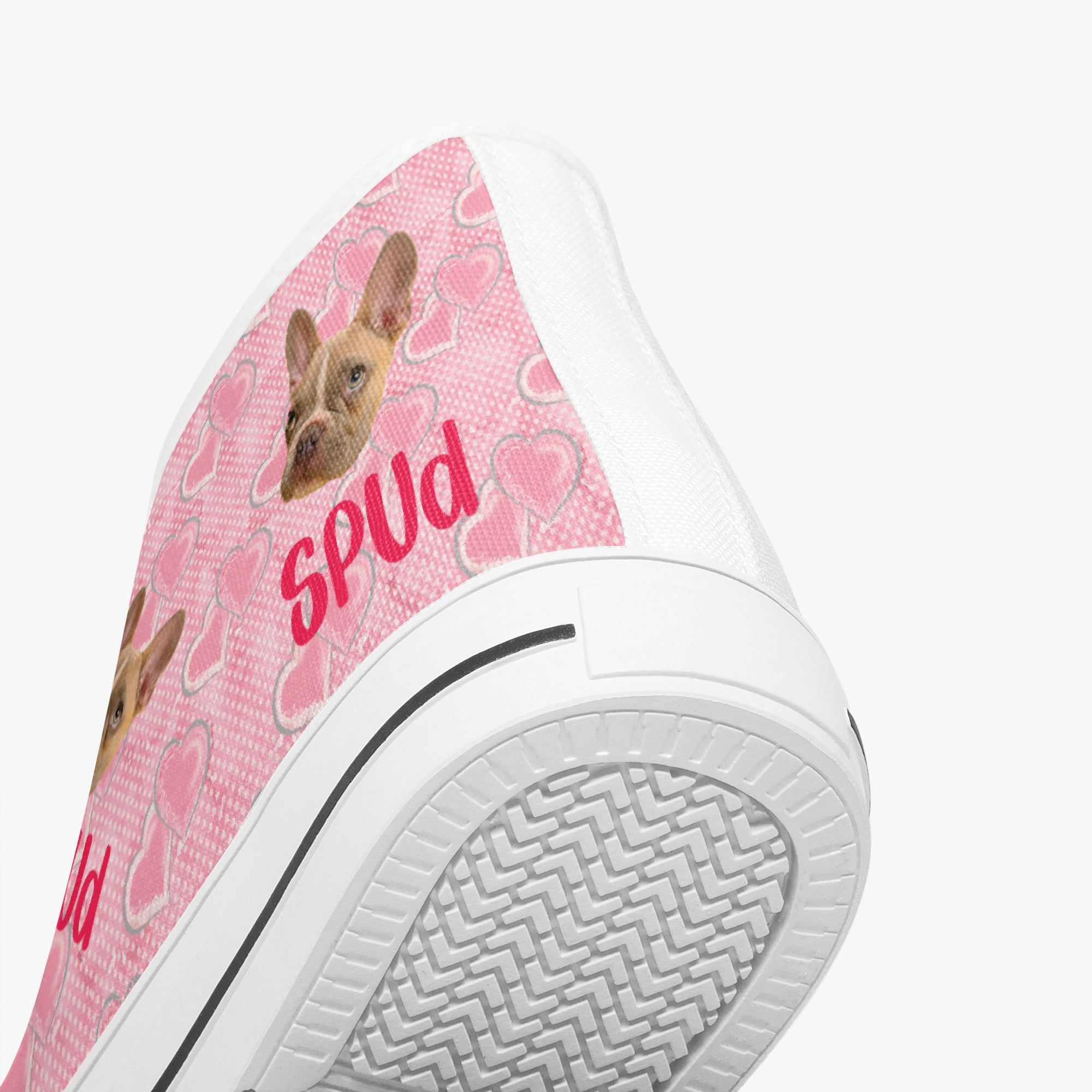 Waffle Personalized Classic Sneakers for Frenchie Enthusiasts-fadou