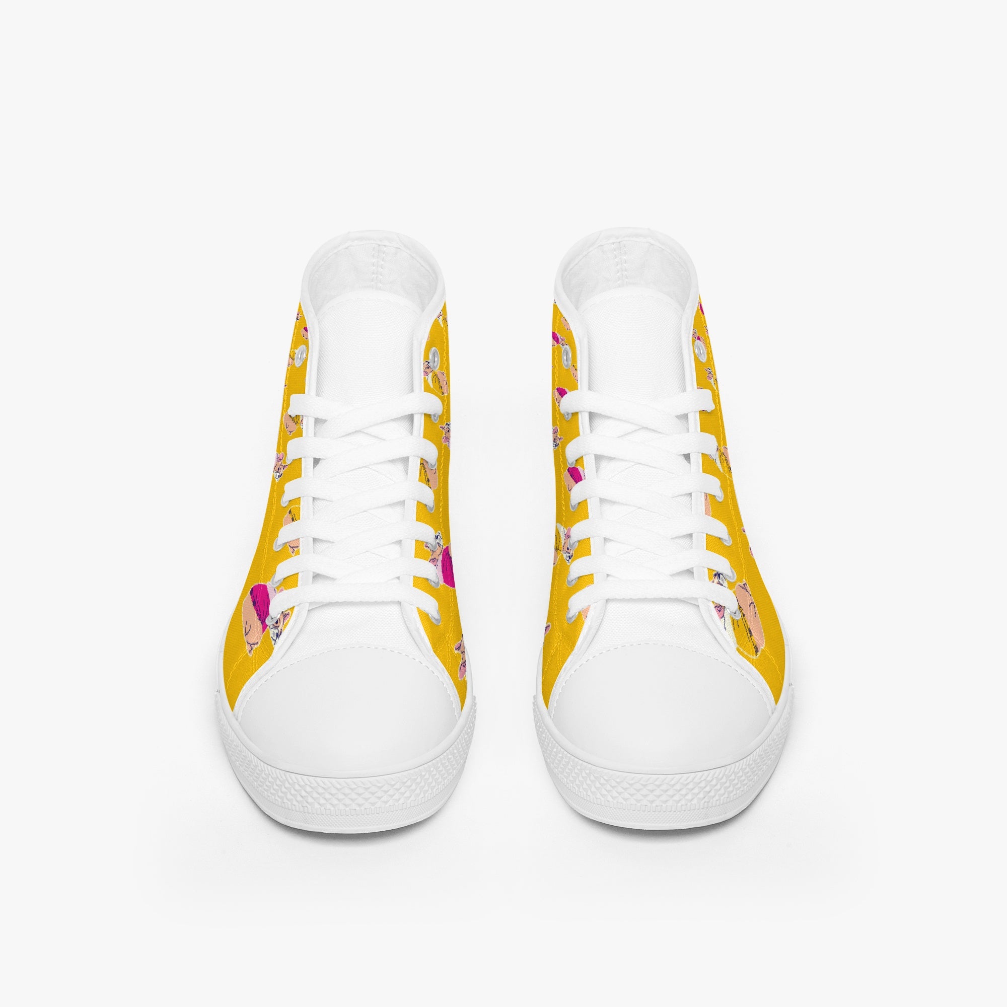 Frenchie High-Top Casual Footwear for Frenchie Enthusiasts-fadou