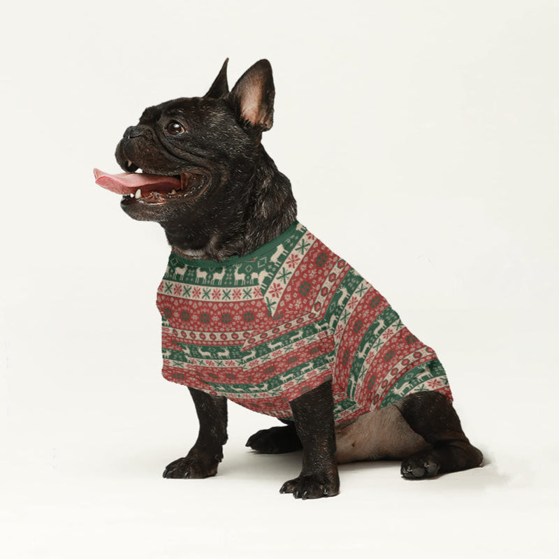 French Bulldog Christmas Knit Sweater for Outdoor Adventures-fadou