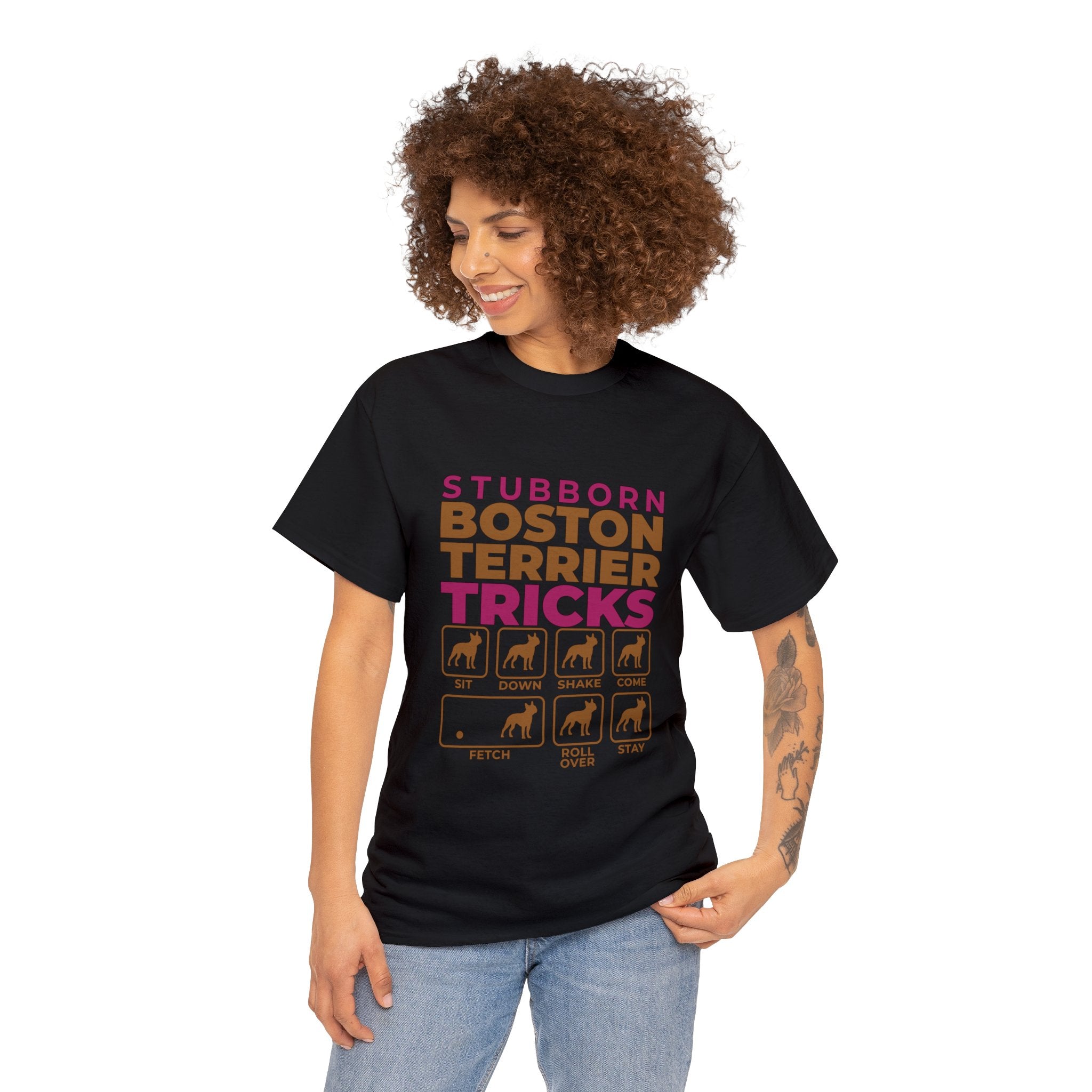 Beau - Unisex Tshirts for Boston Terrier Lovers for Bulldog Owners-fadou