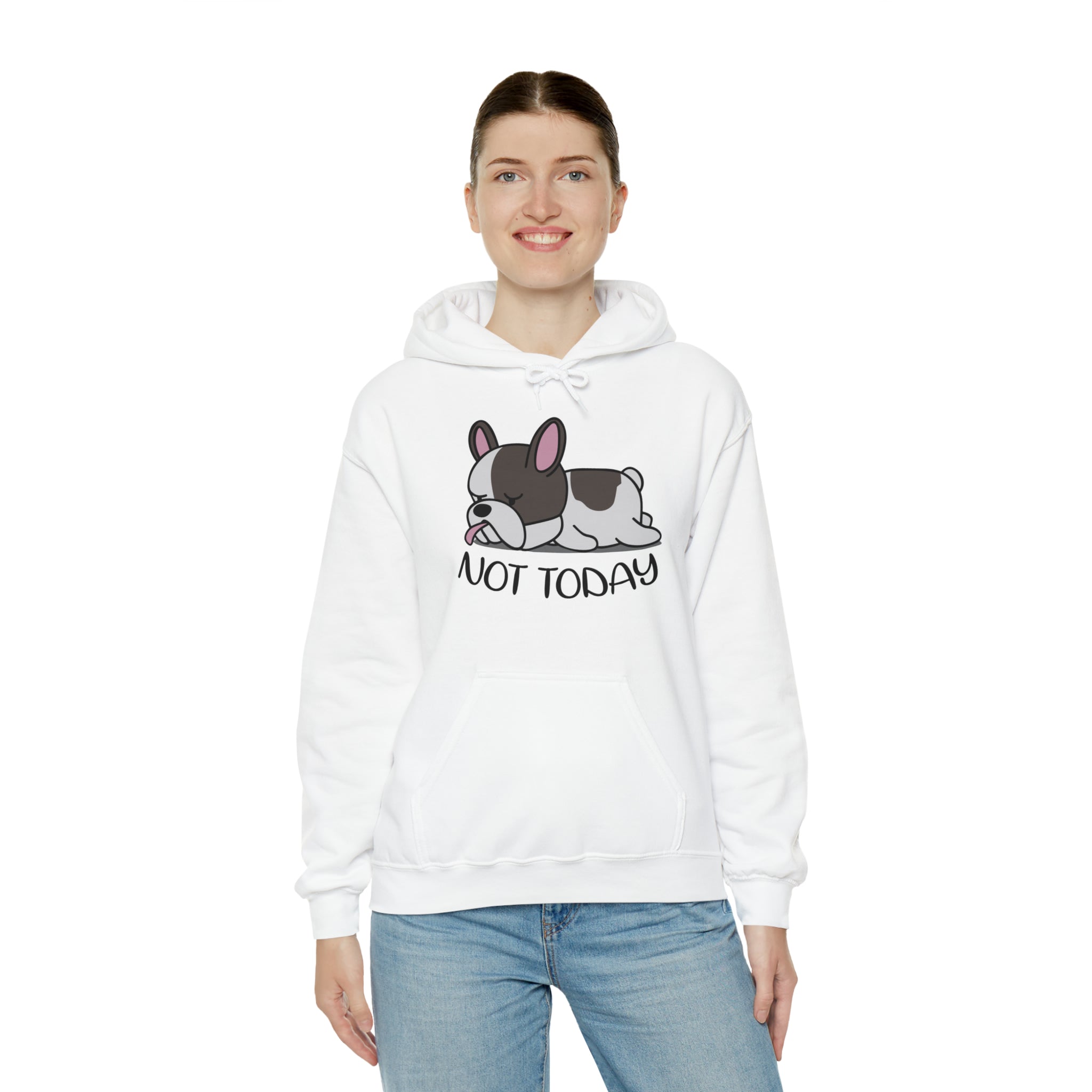 Not French Bulldog Cotton Sweatshirt for Bulldog Owners-fadou