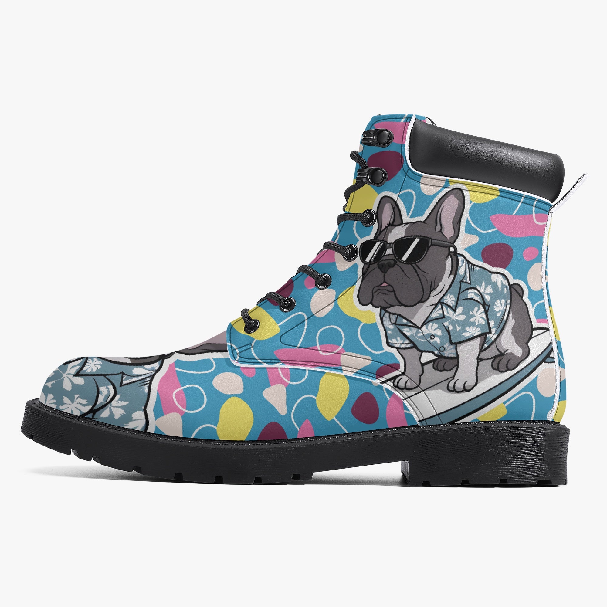 French Bulldog Leather Ankle Booties for Bulldog Owners-fadou
