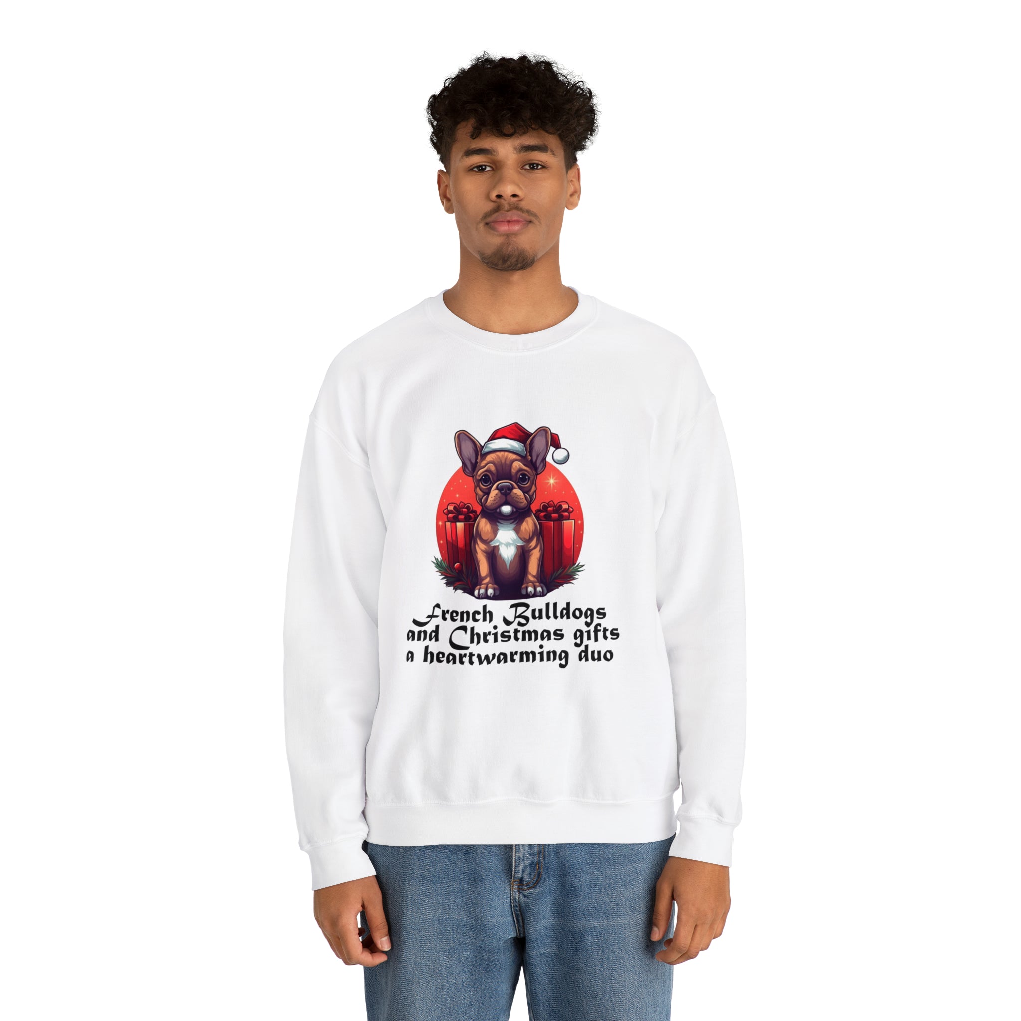 French Bulldog Christmas Cotton Sweatshirt for Dog Park Days-fadou