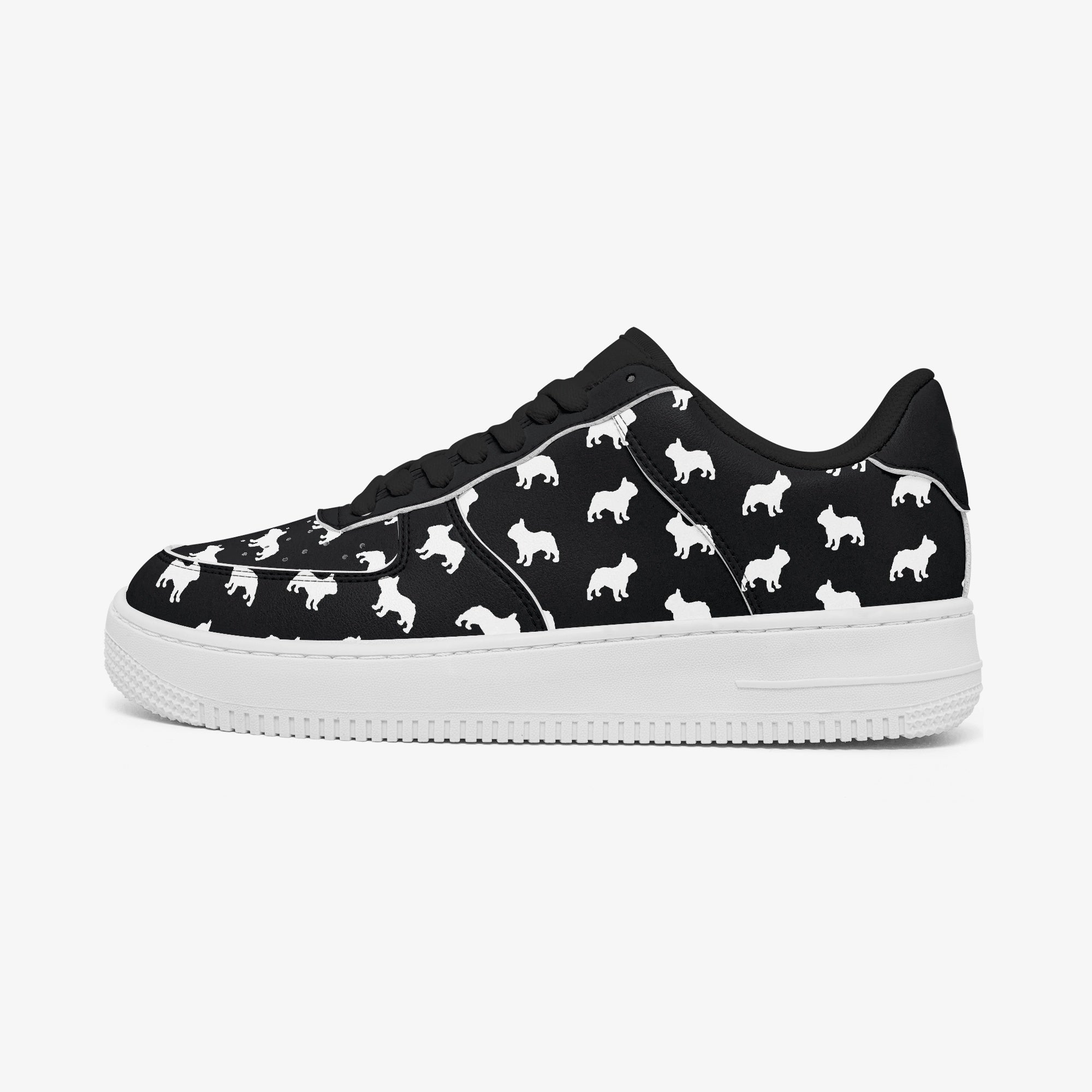French Bulldog Leather Canvas Sneakers for Dog Moms & Dads-fadou