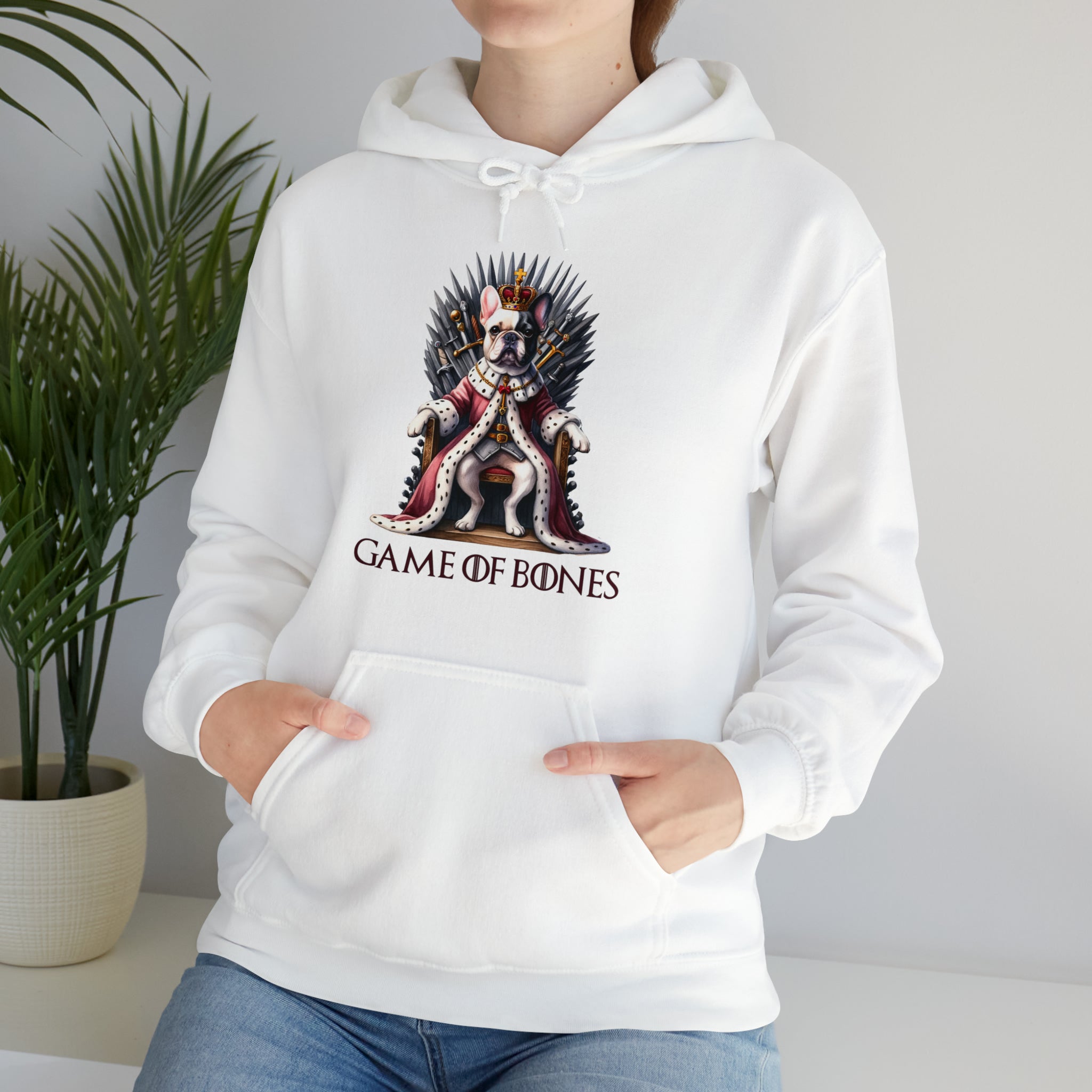 Game French Bulldog Fleece Hoodie for Outdoor Adventures-fadou