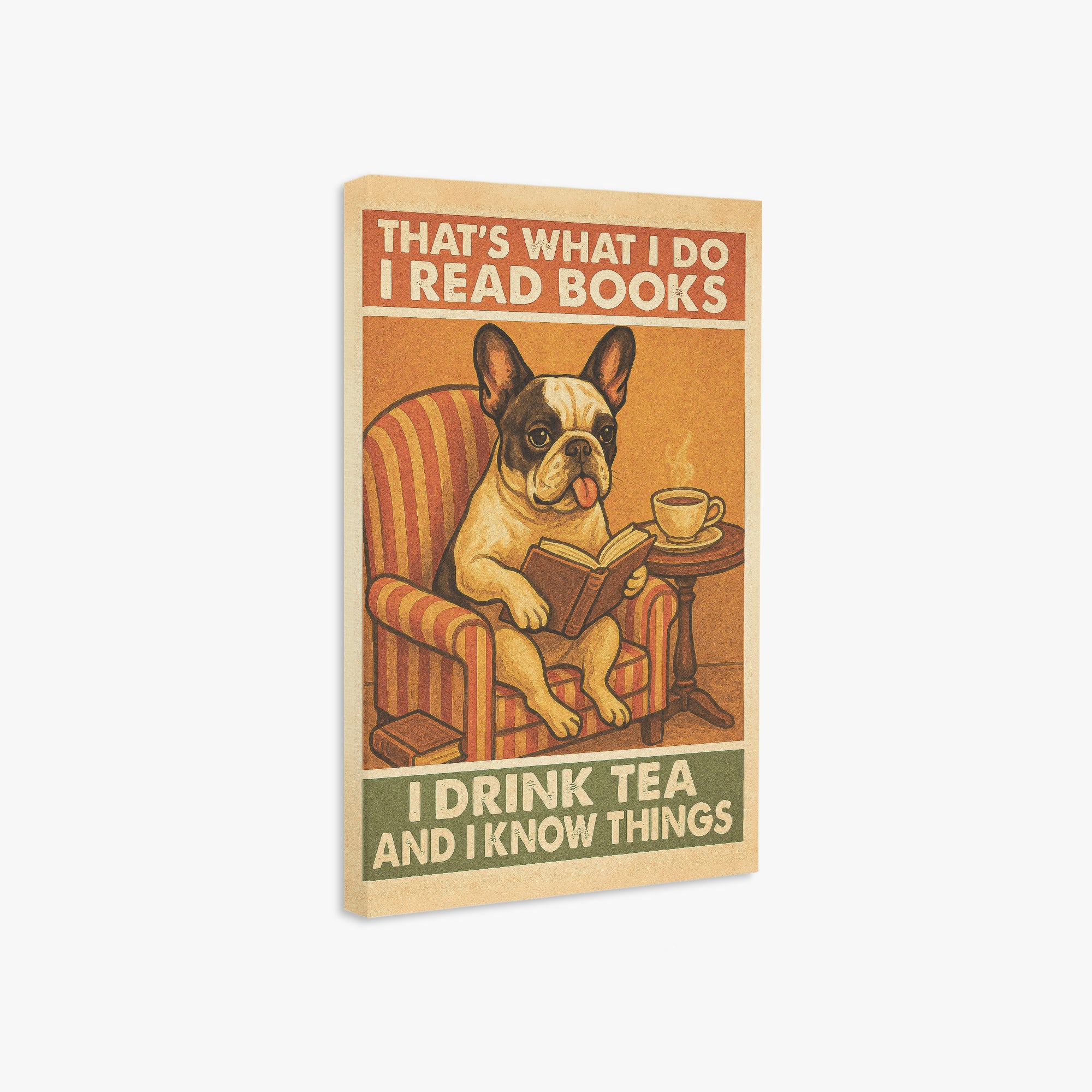 Read Books - Vertical Canvas Painting for Dog Moms & Dads-fadou