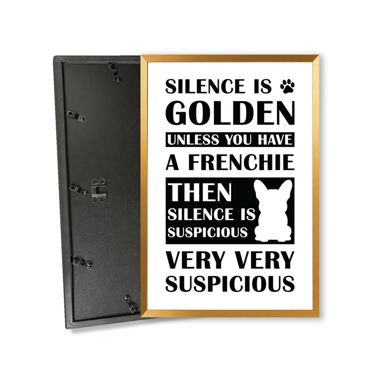 SUSPICIOUS French Bulldog Wall Print for Dog Moms & Dads-fadou
