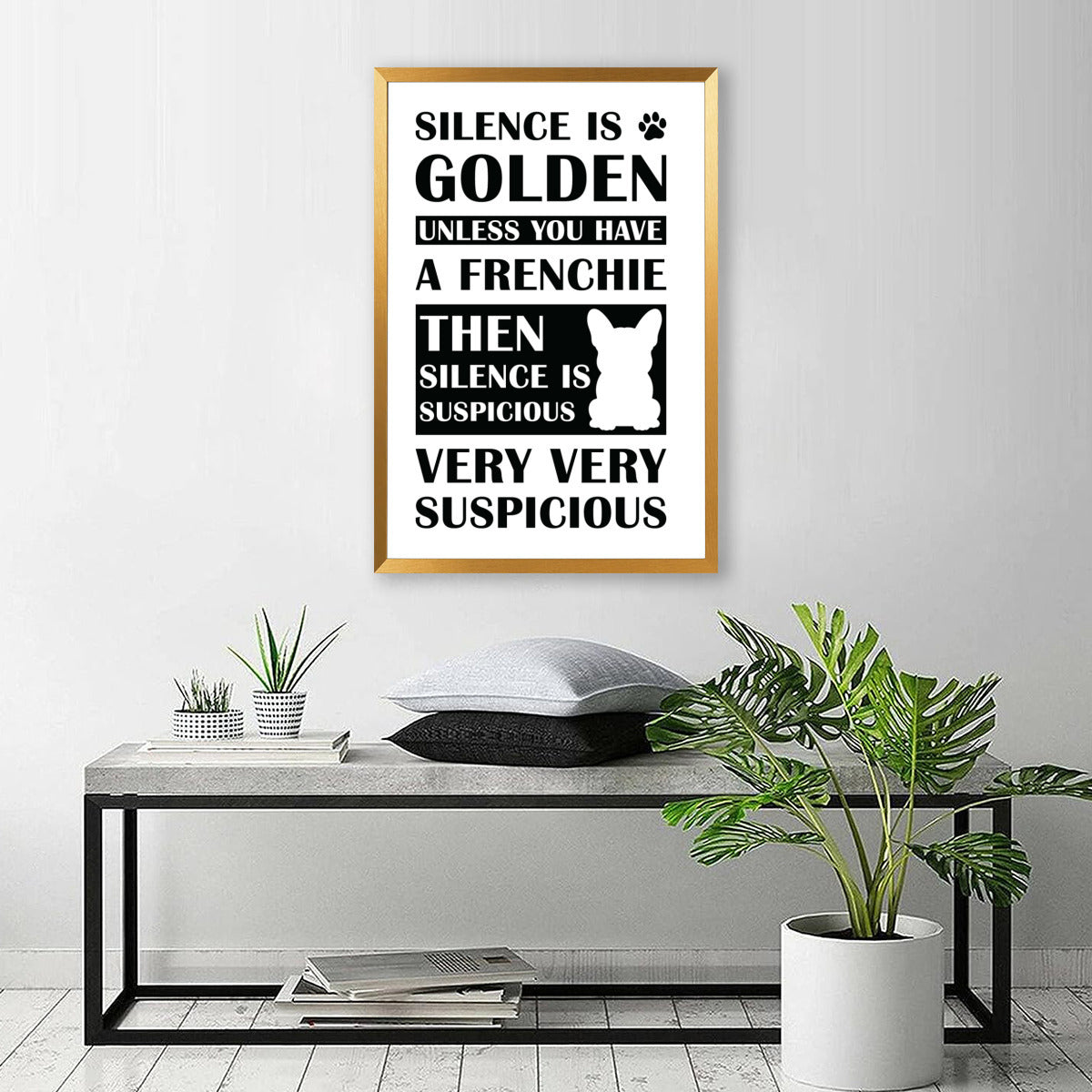 SUSPICIOUS French Bulldog Wall Print for Dog Moms & Dads-fadou