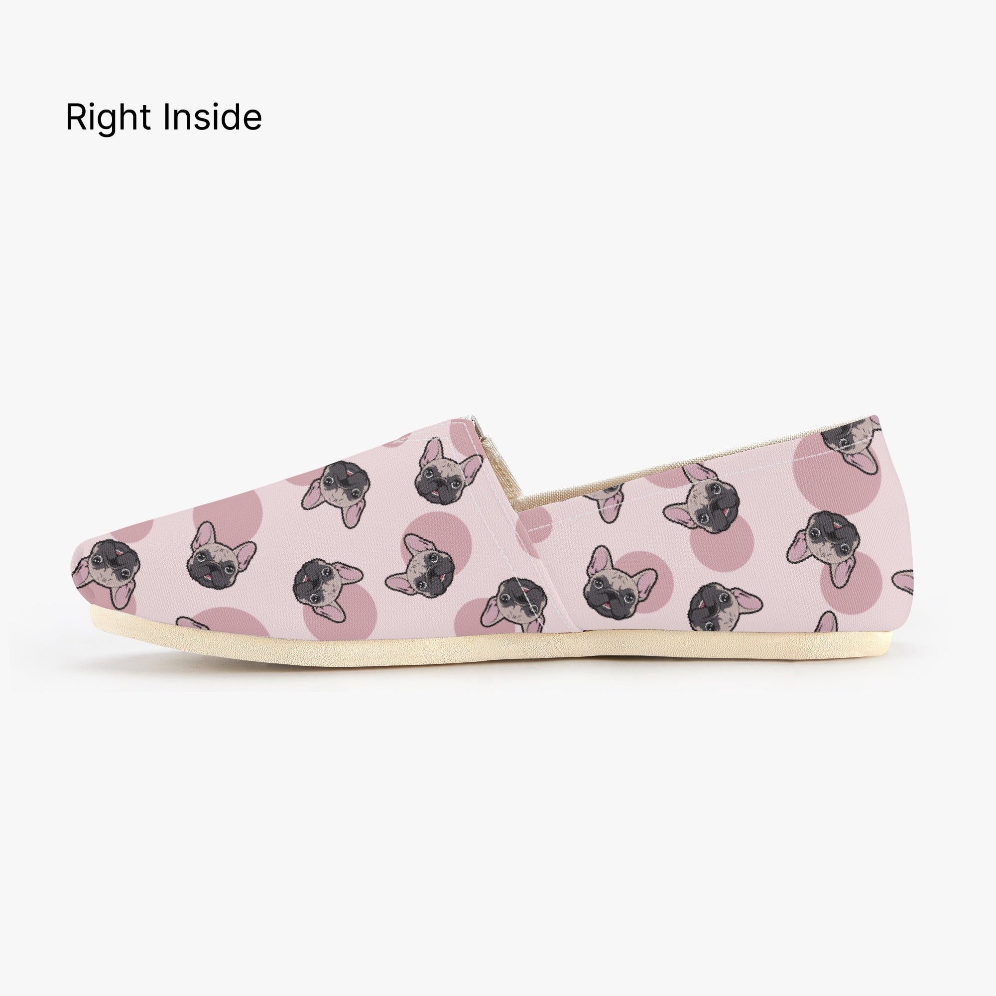 French Bulldog Casual Classic Sneakers for Frenchie Fans-fadou